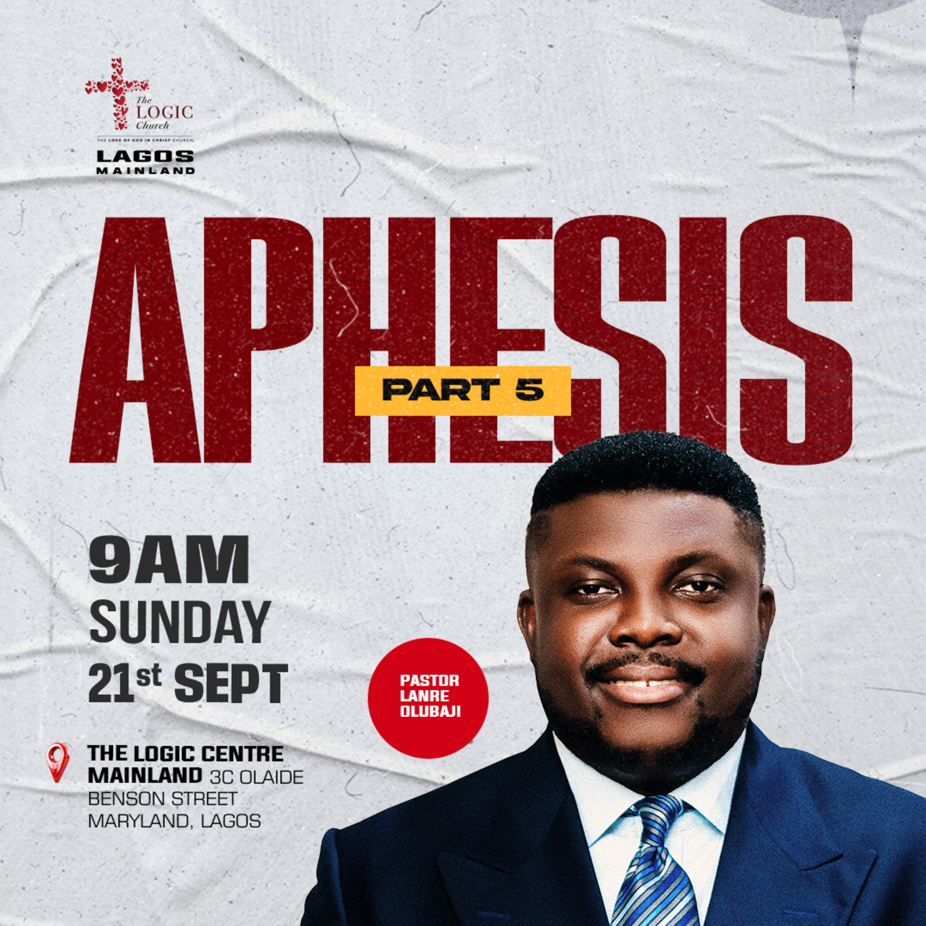 APHESIS 5 | PASTOR LANRE OLU BAJI | THE LOGIC CHURCH | MAINLAND, LAGOS episode artwork