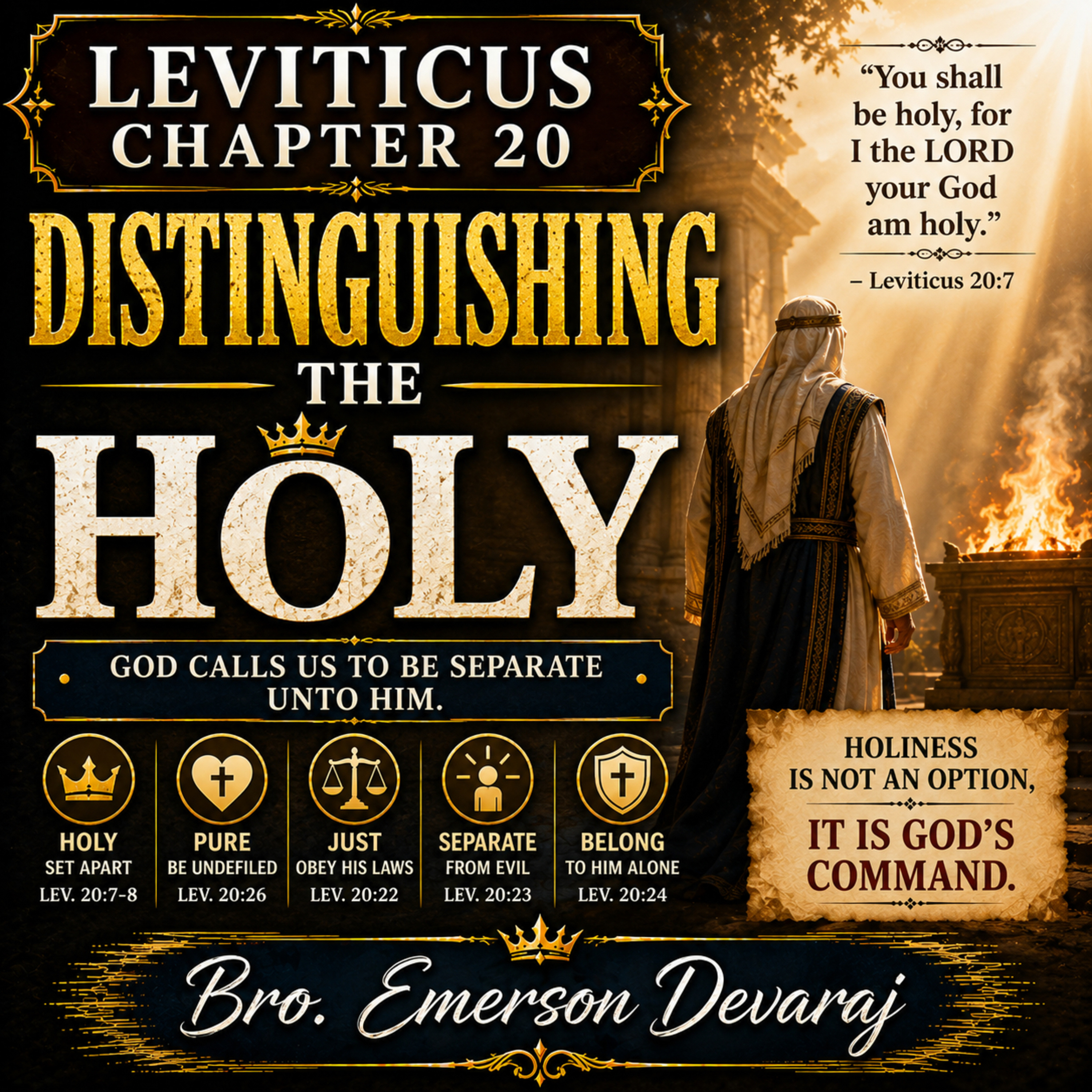 Distinguishing the Holy | பரிசுத்தமாகப் பிரிக்கப்படுதல்: லேவியராகமம் 20 episode artwork