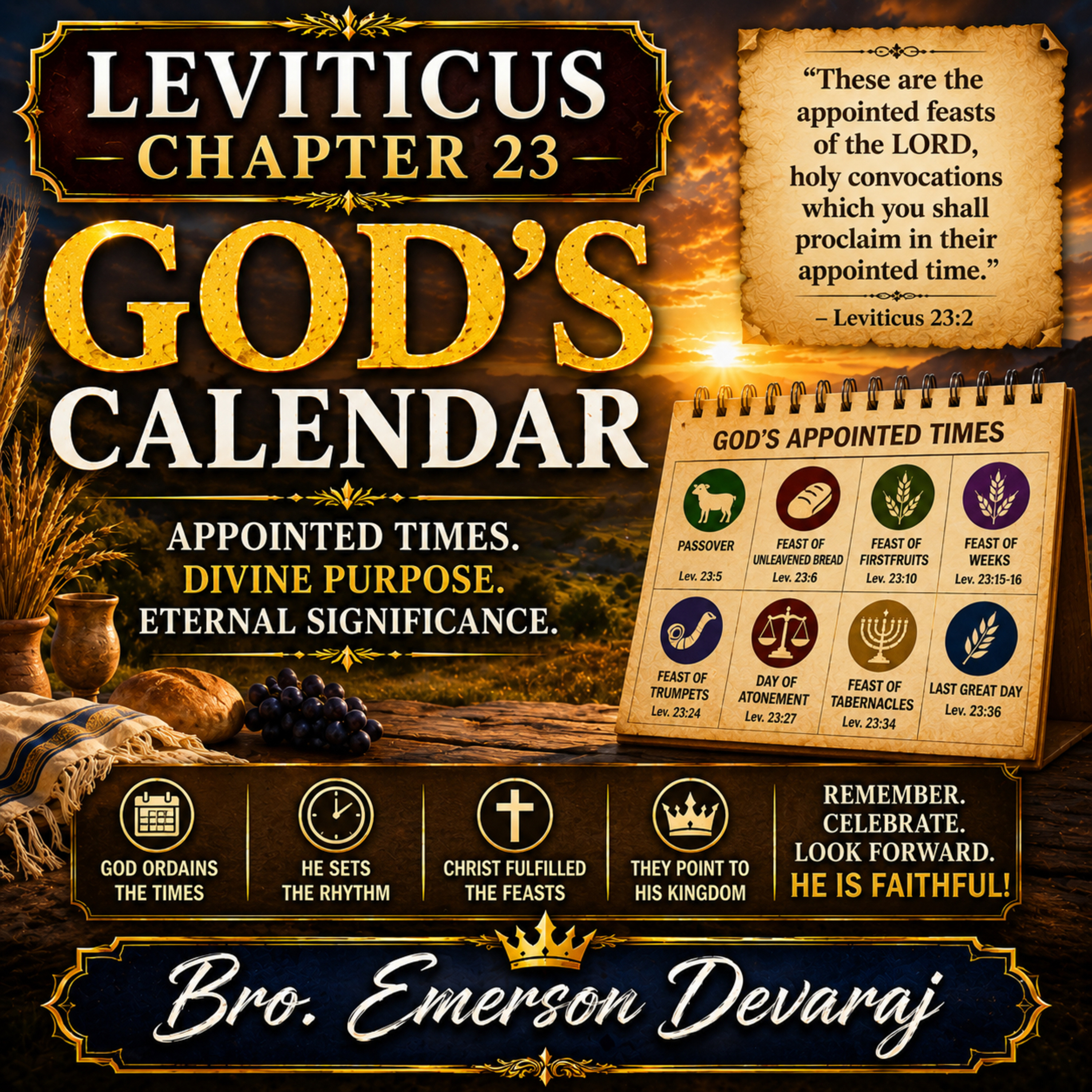 God’s Calendar | தீர்க்கதரிசன பண்டிகைகள்: இயேசுவின் வருகையை வெளிப்படுத்தும் 7 பண்டிகைகள்! episode artwork