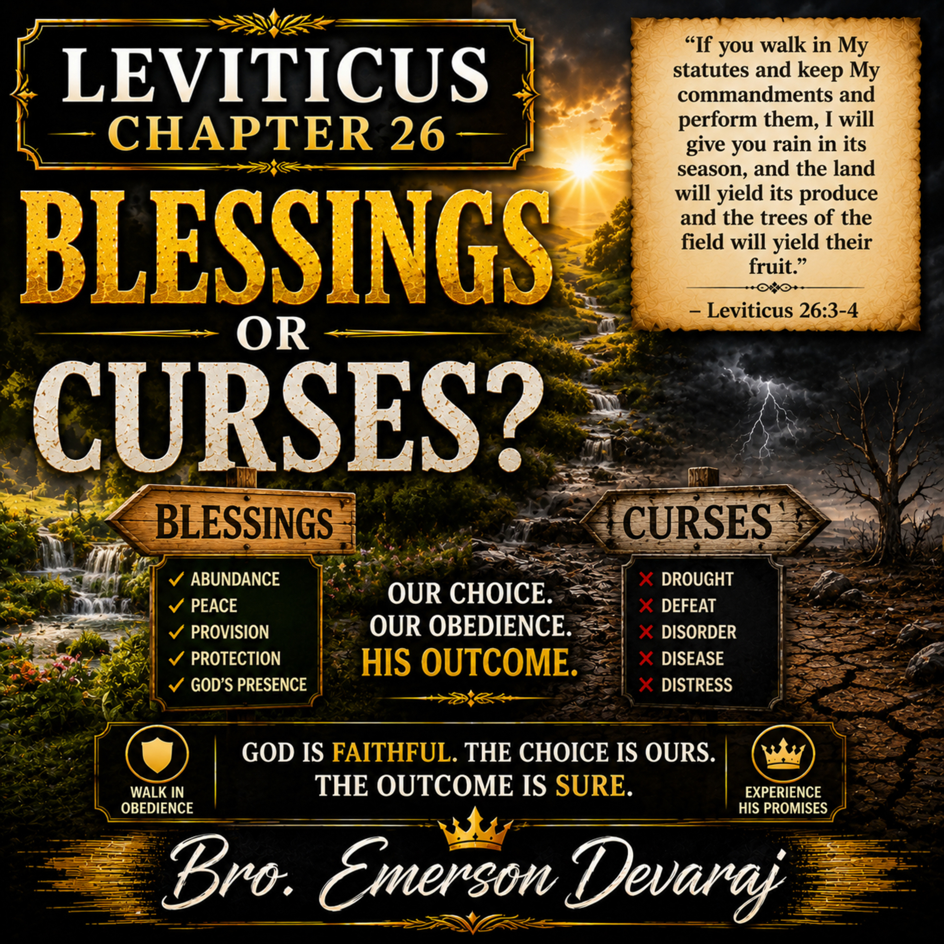 Blessings or Curses? ஆசீர்வாதமா? சாபமா? | லேவியராகமம் 26! episode artwork