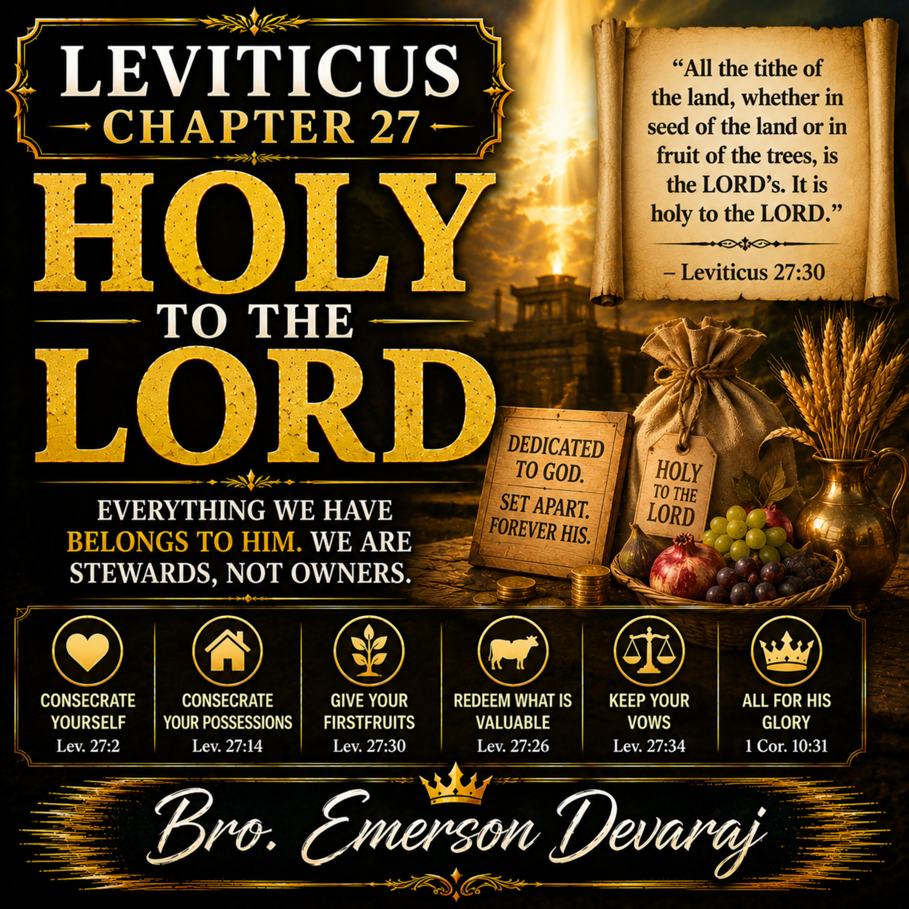 Holy to the Lord | கர்த்தருக்குப் பரிசுத்தமானது: நம்முடைய காணிக்கையின் உன்னத நோக்கம்! episode artwork