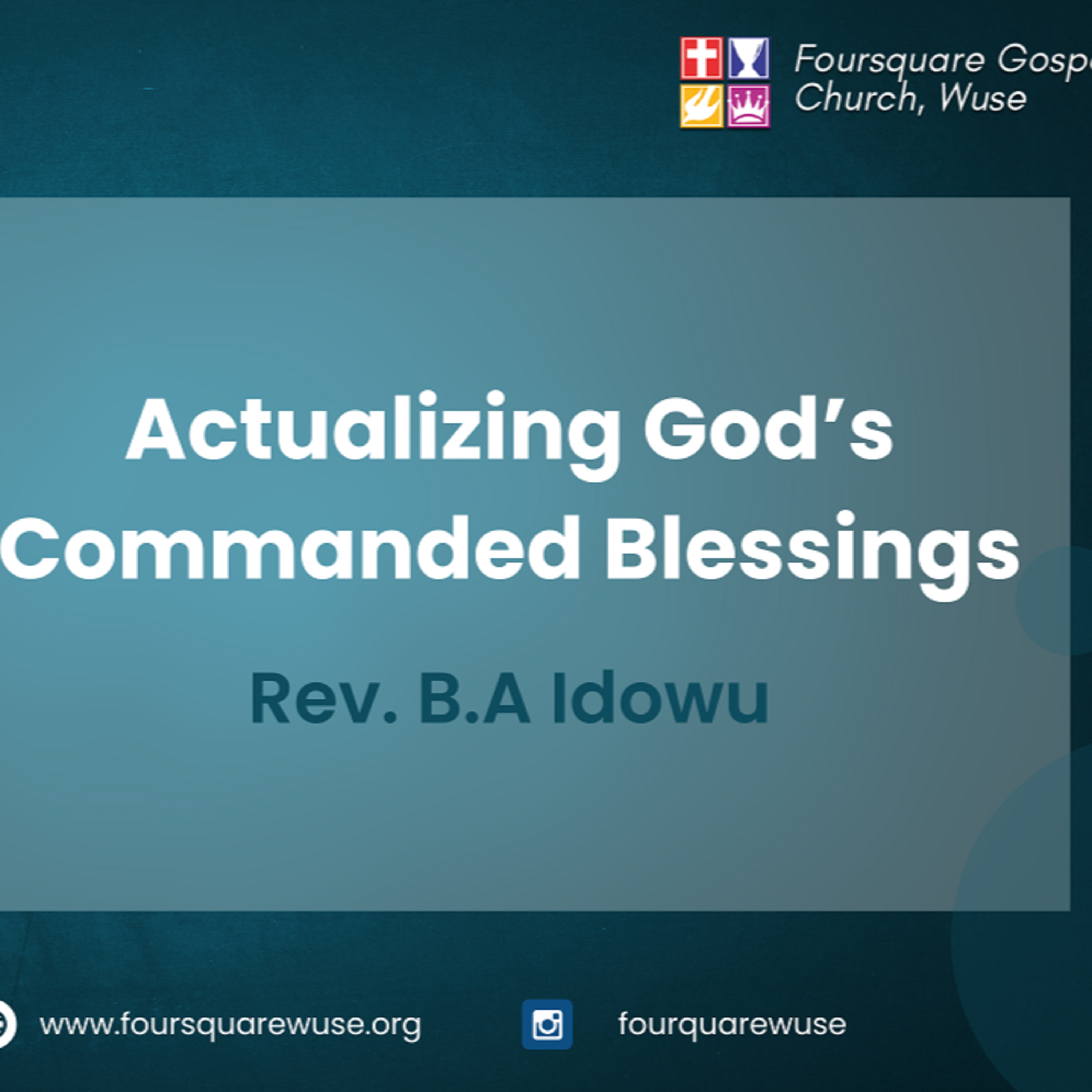 Actualizing God's Commanded Blessings || Rev Babatunde Idowu || 3rd November 2024 episode artwork