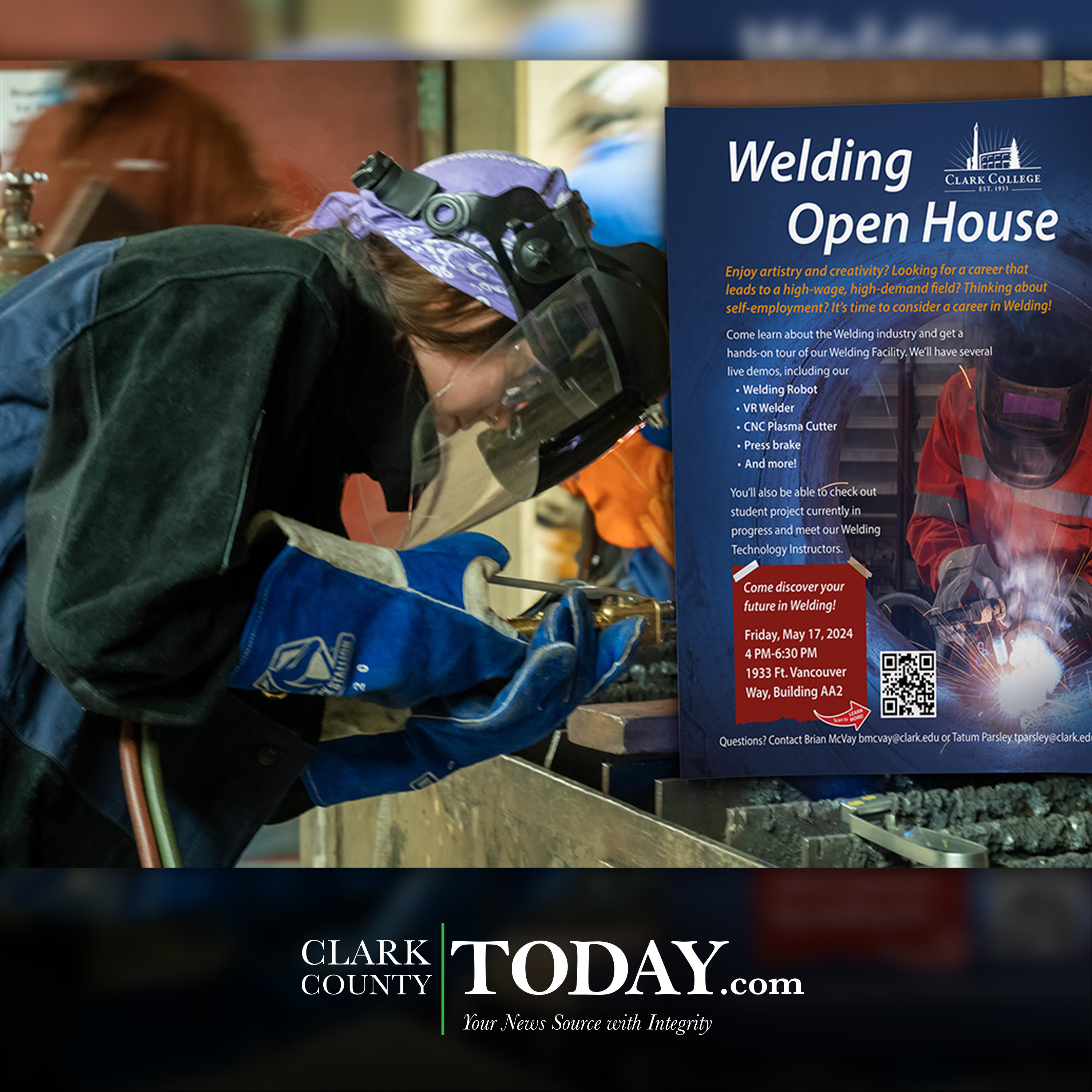 Clark College Welding Technology open house is May 17