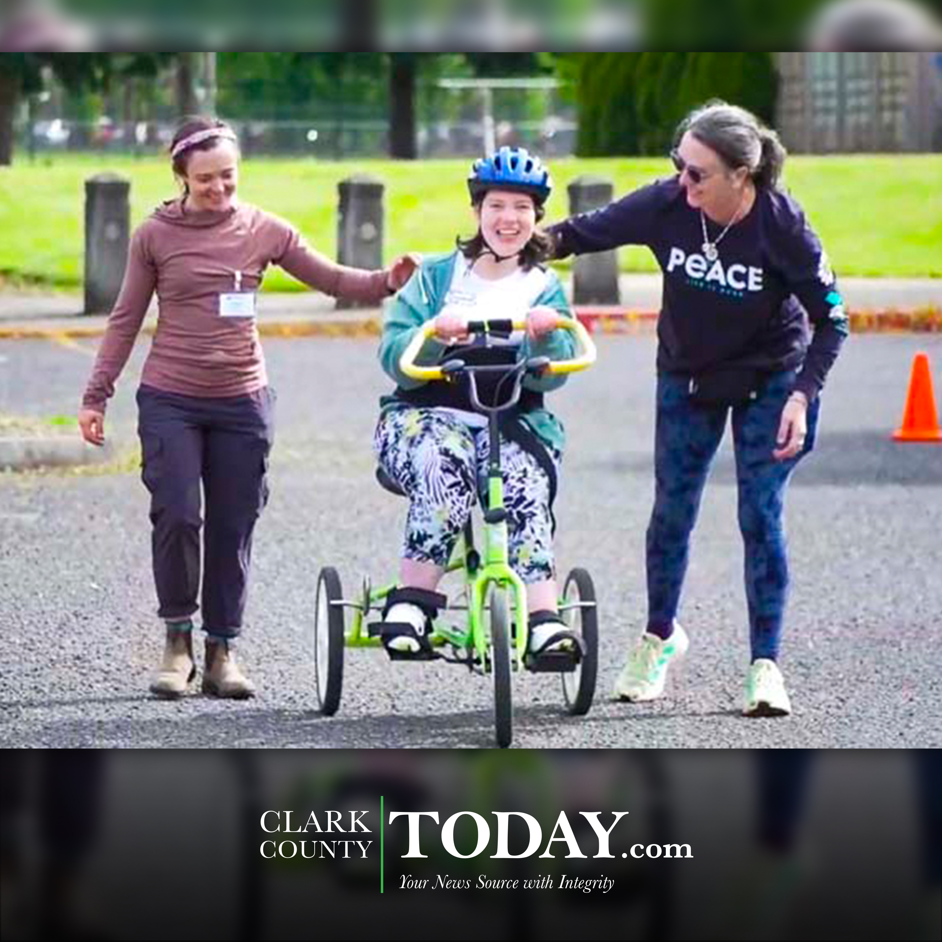 Students with special needs get free bike lessons in cross-district event