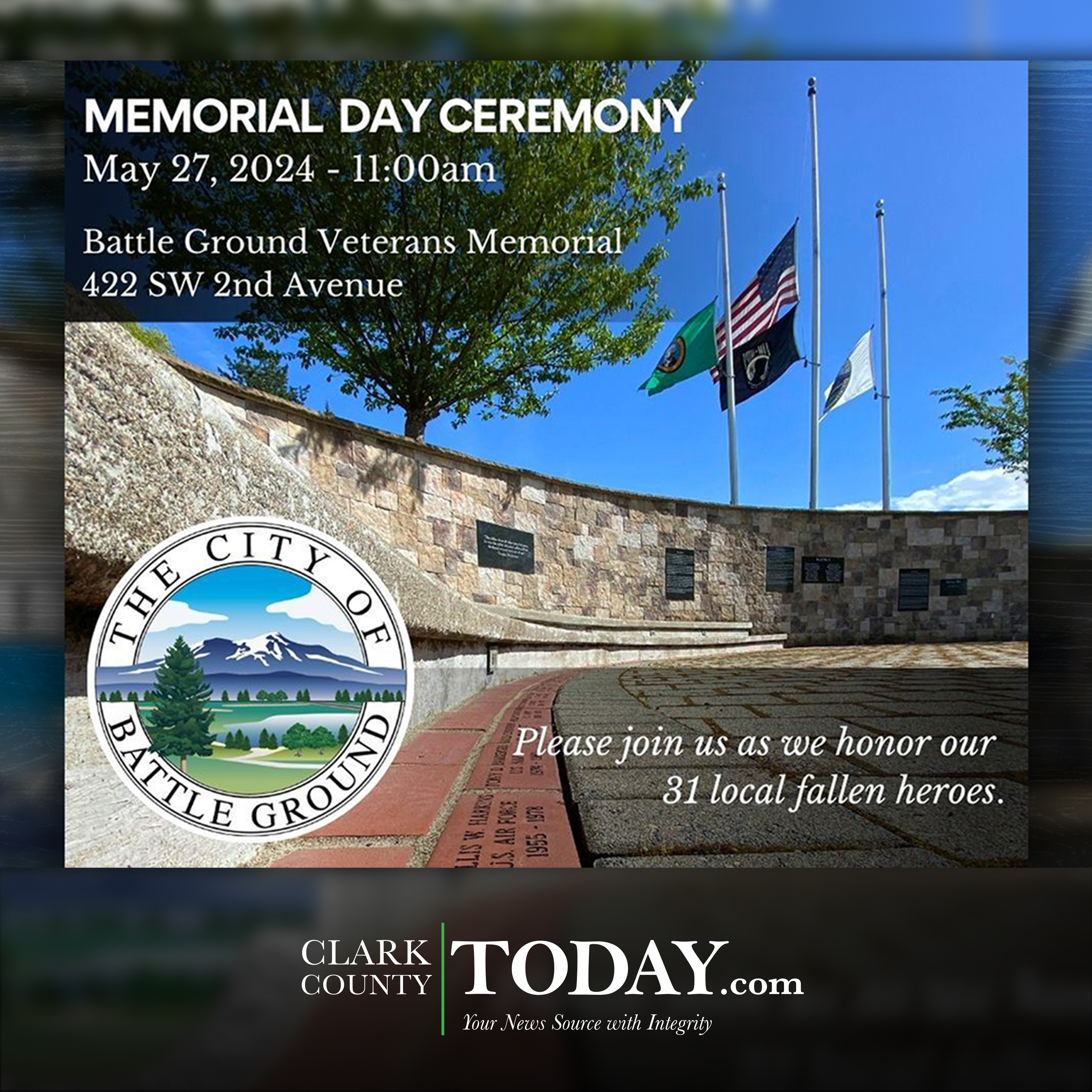 Battle Ground to host annual Memorial Day Ceremony, May 27