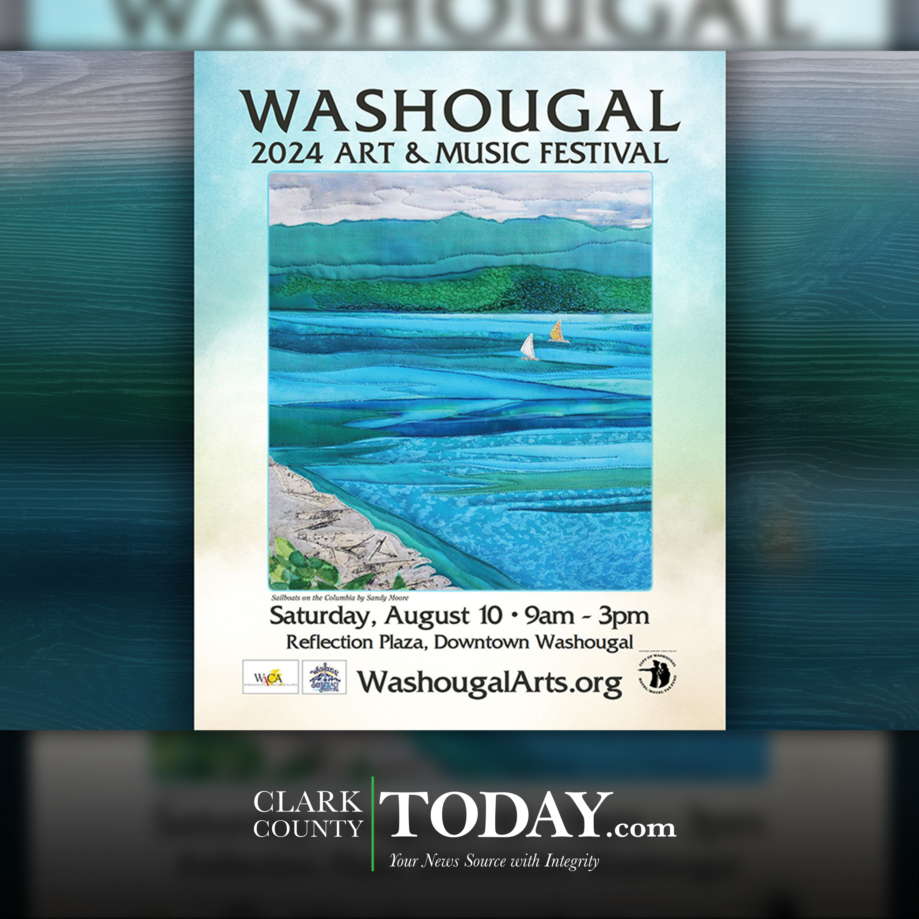 Sandy Moore's ‘Sail Boats’ chosen as centerpiece for 2024 Washougal Art and Music Festival poster