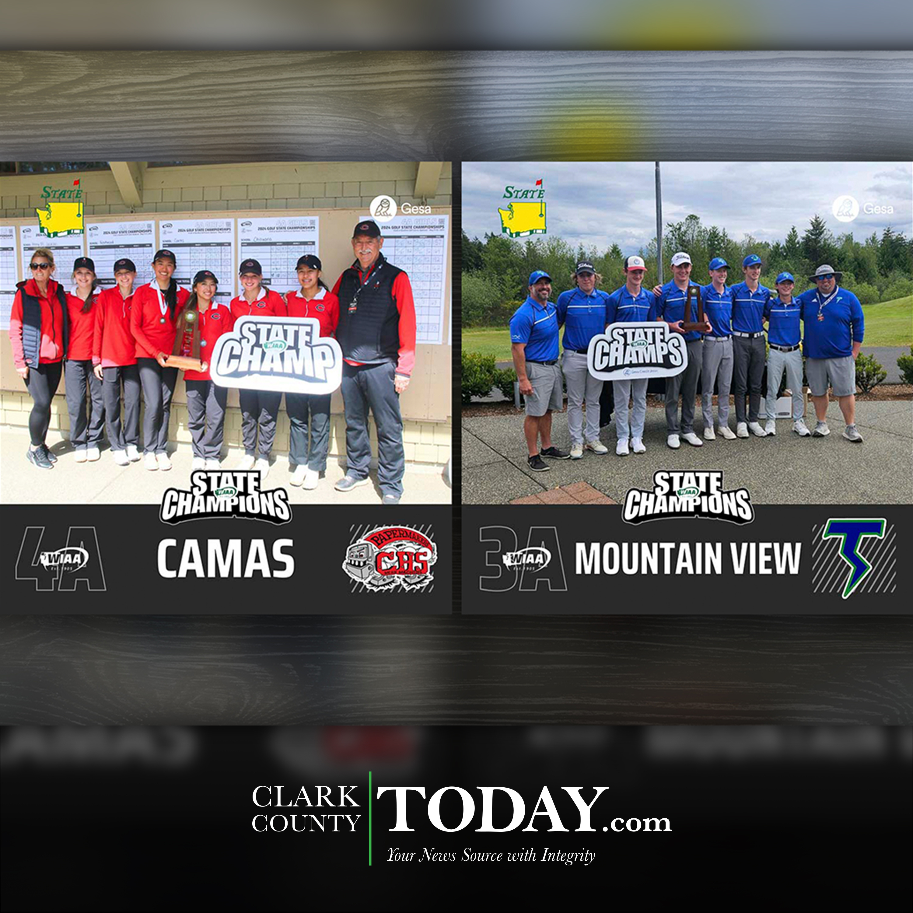 Camas girls, Mountain View boys claim state team golf titles
