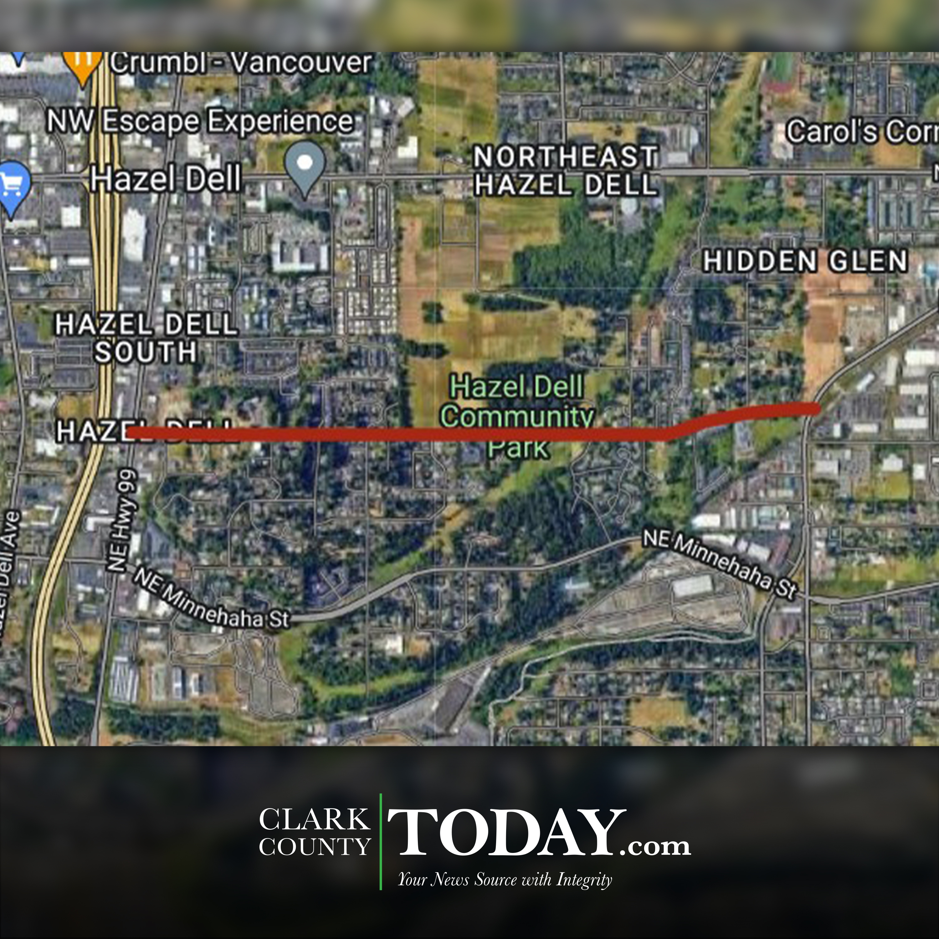 Northeast 68th Street in Hazel Dell closed beginning June 24