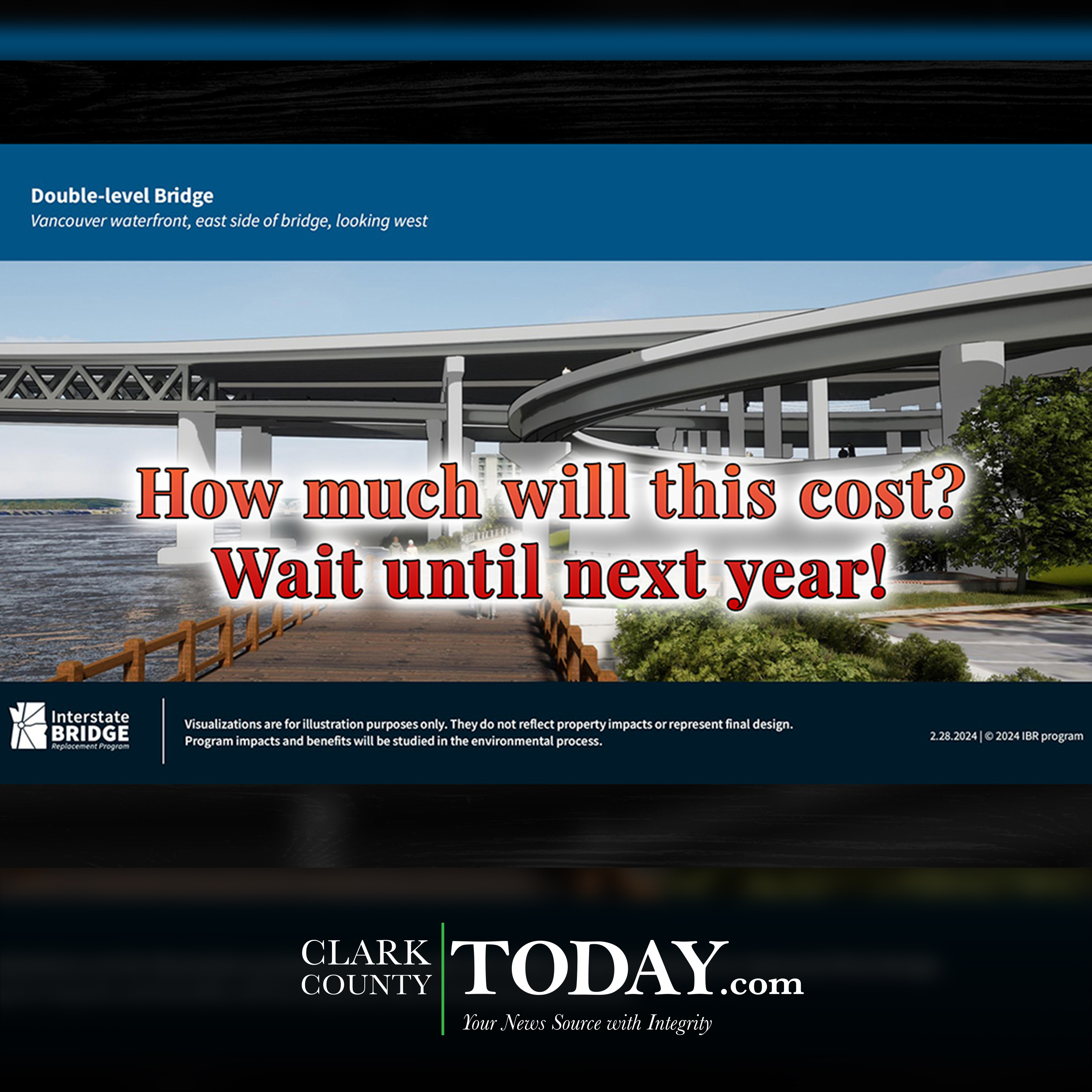 Updated costs for Interstate Bridge won’t happen until next year