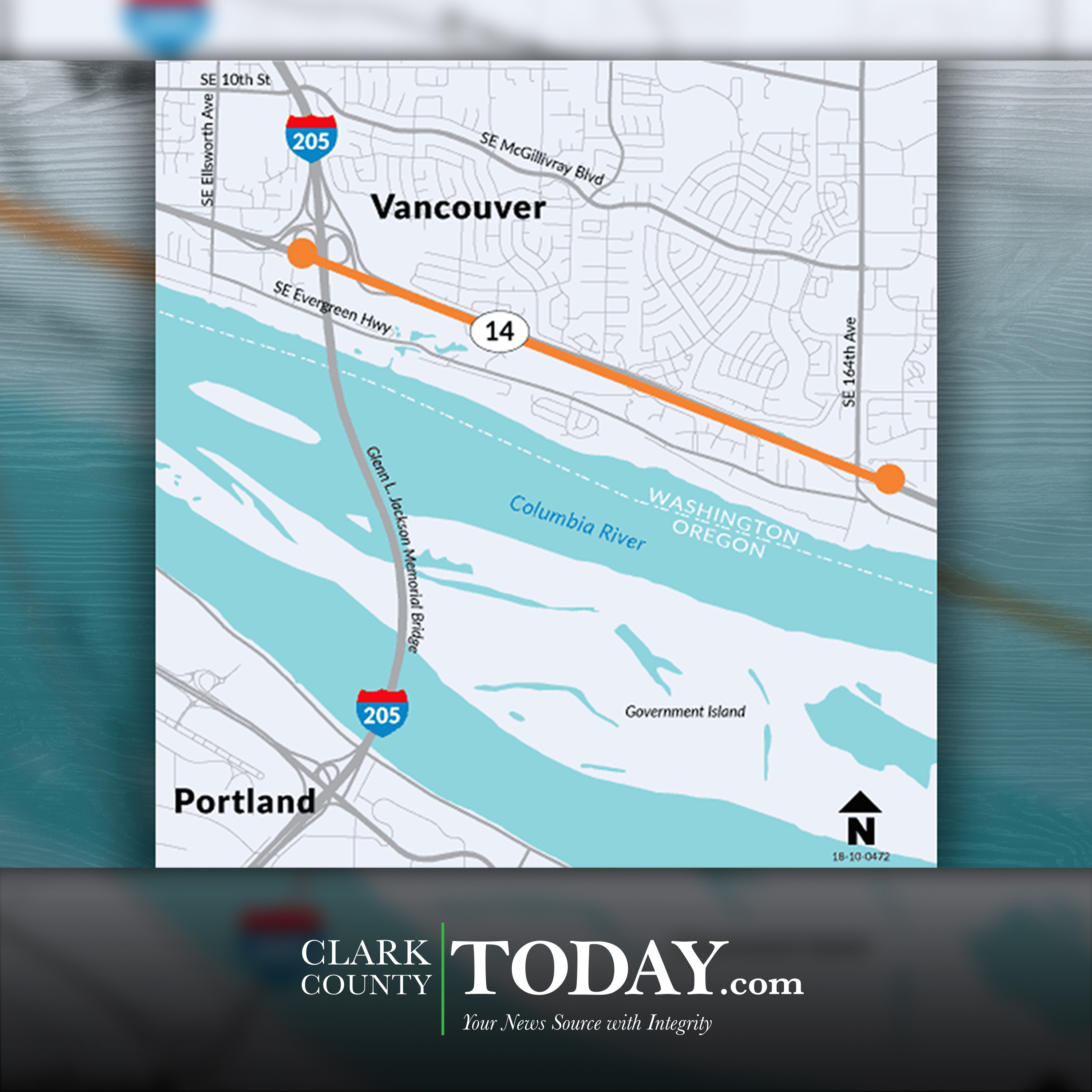 Nighttime paving on SR 14 in east Vancouver continues