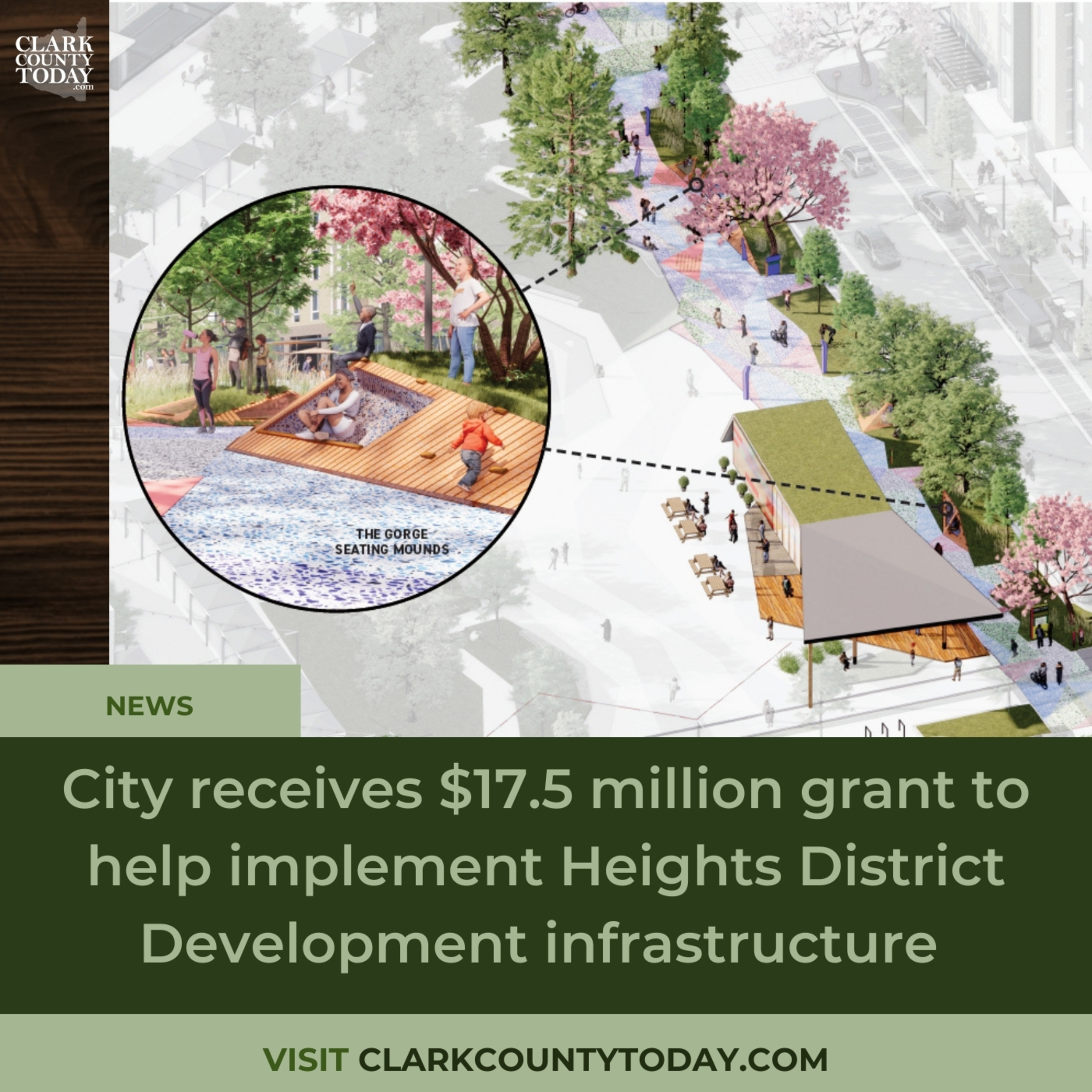 City receives $17.5 million grant to help implement Heights District Development infrastructure