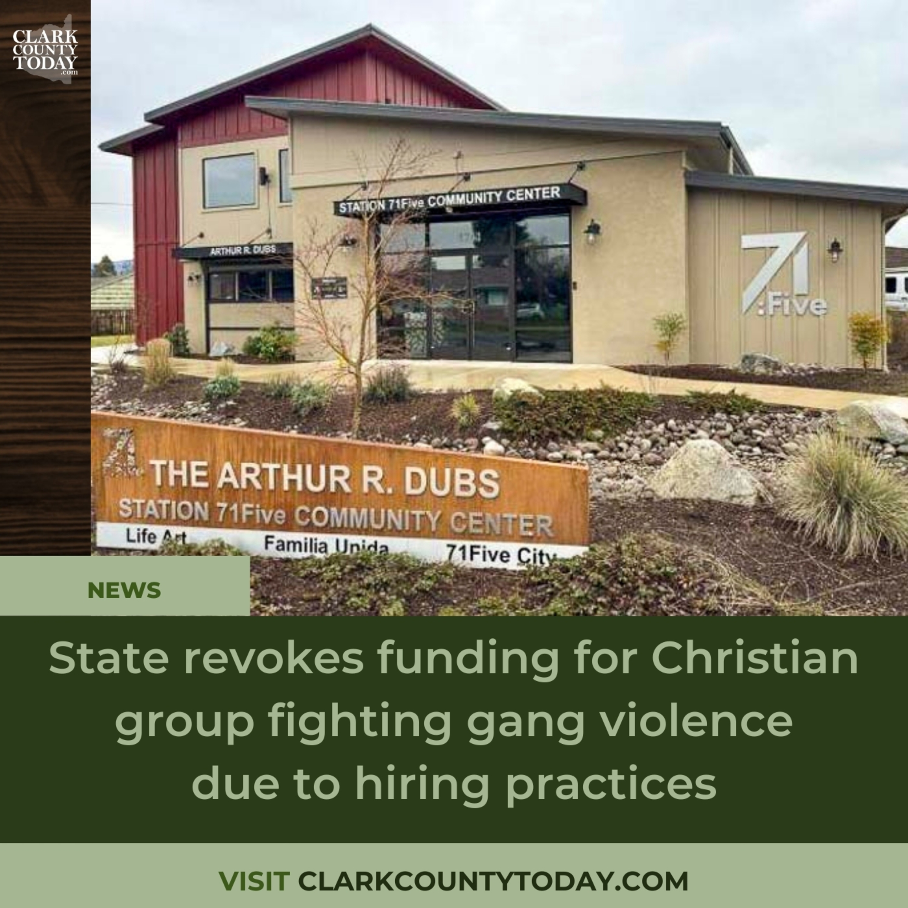 State revokes funding for Christian group fighting gang violence due to hiring practices