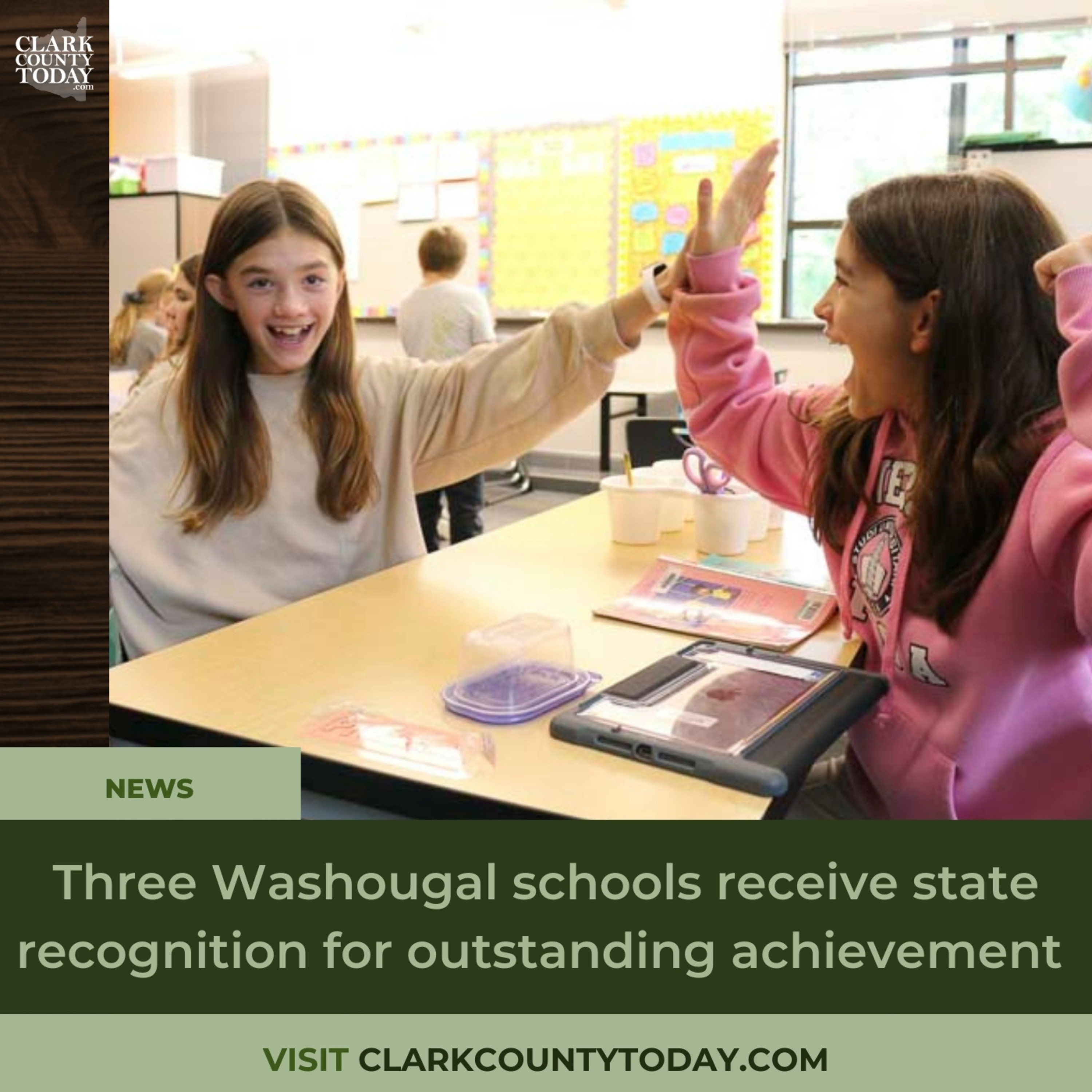 Three Washougal schools receive state recognition for outstanding achievement