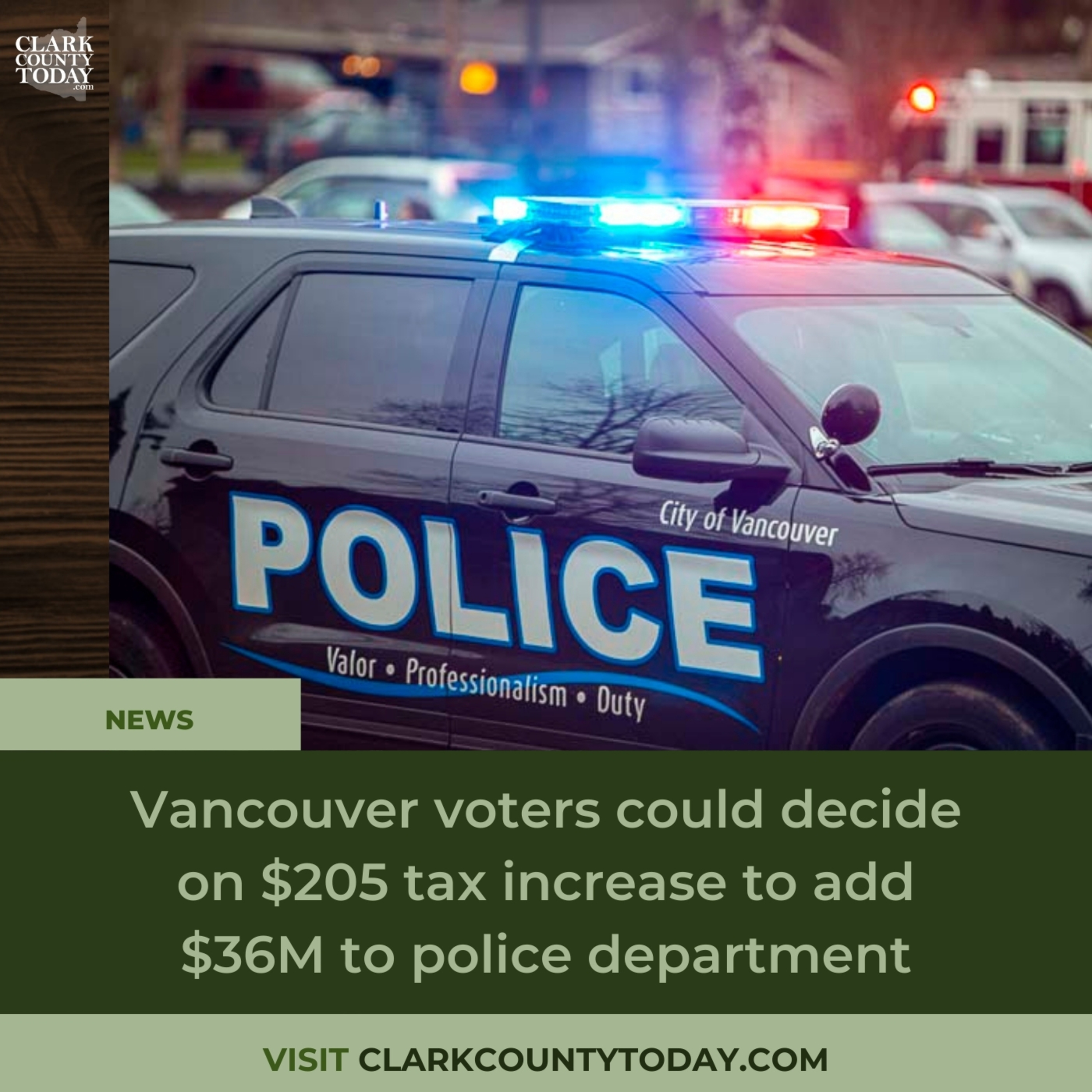 Vancouver voters could decide on $205 tax increase to add $36M to police department