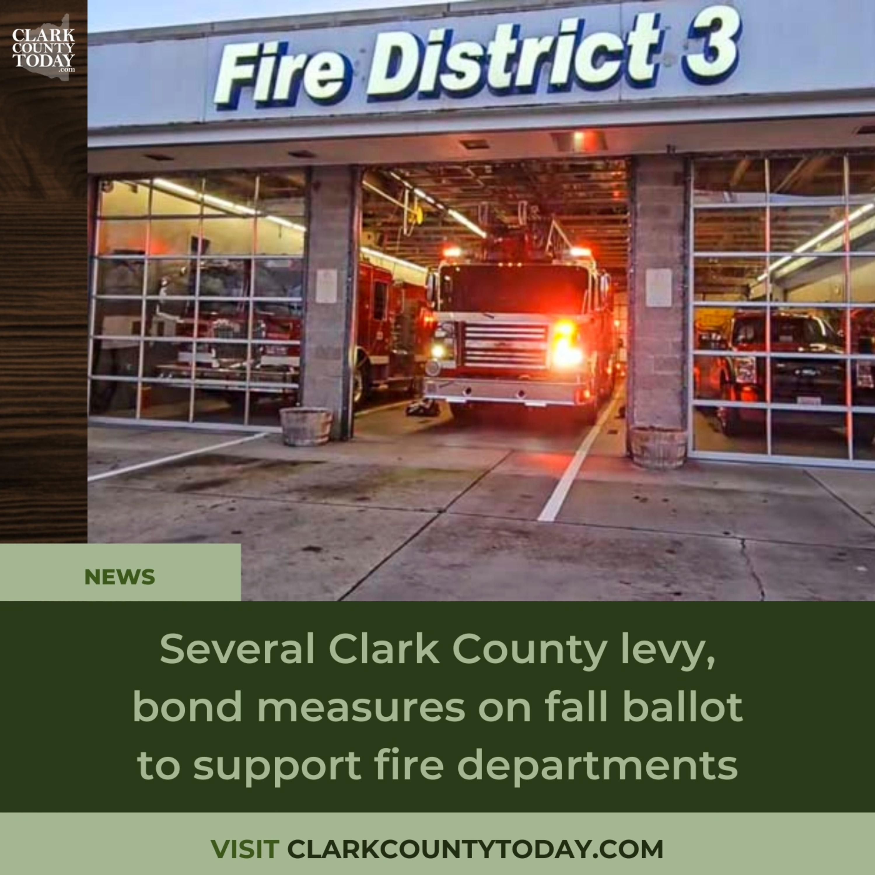 Several Clark County levy, bond measures on fall ballot to support fire departments