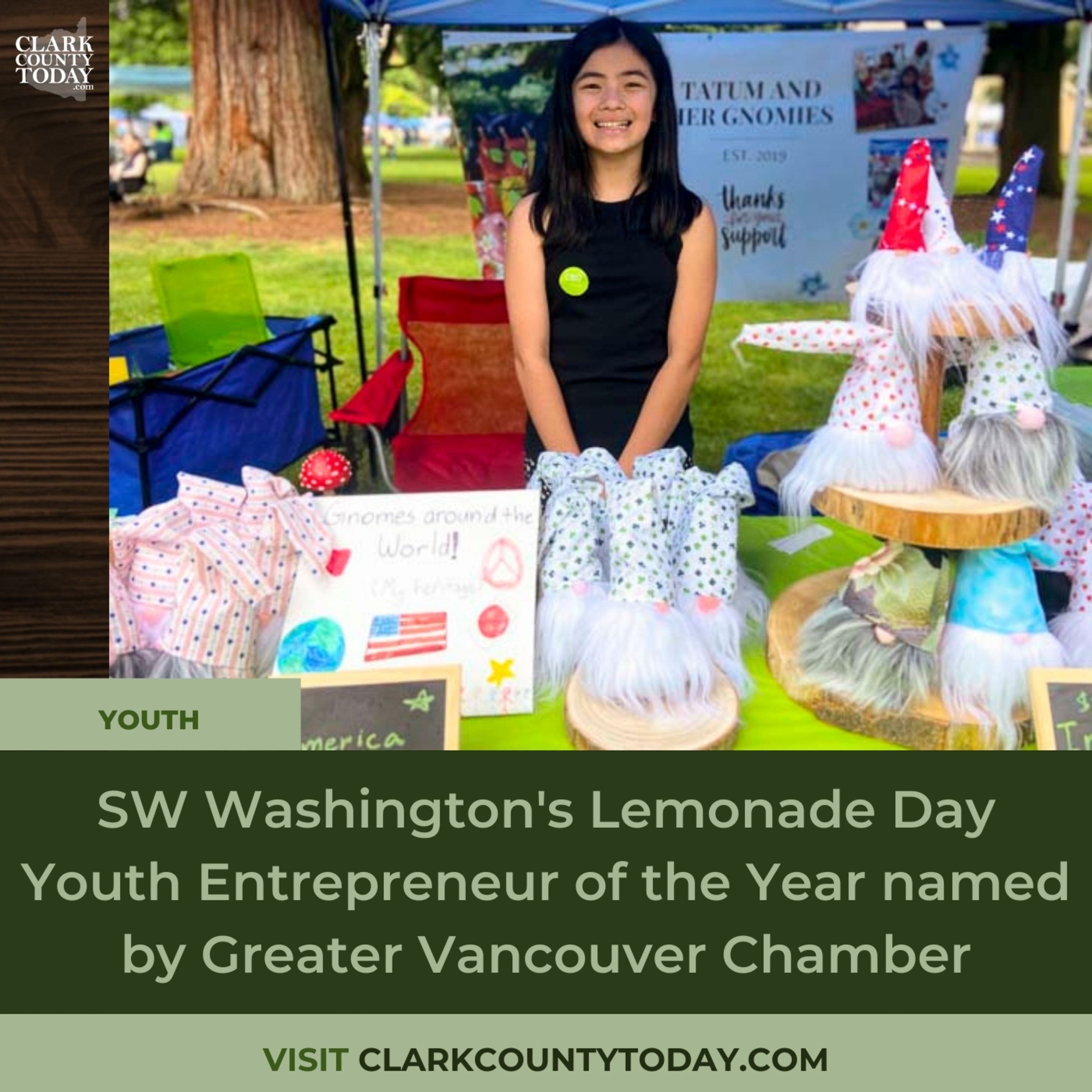 SW Washington's Lemonade Day Youth Entrepreneur of the Year named by Greater Vancouver Chamber