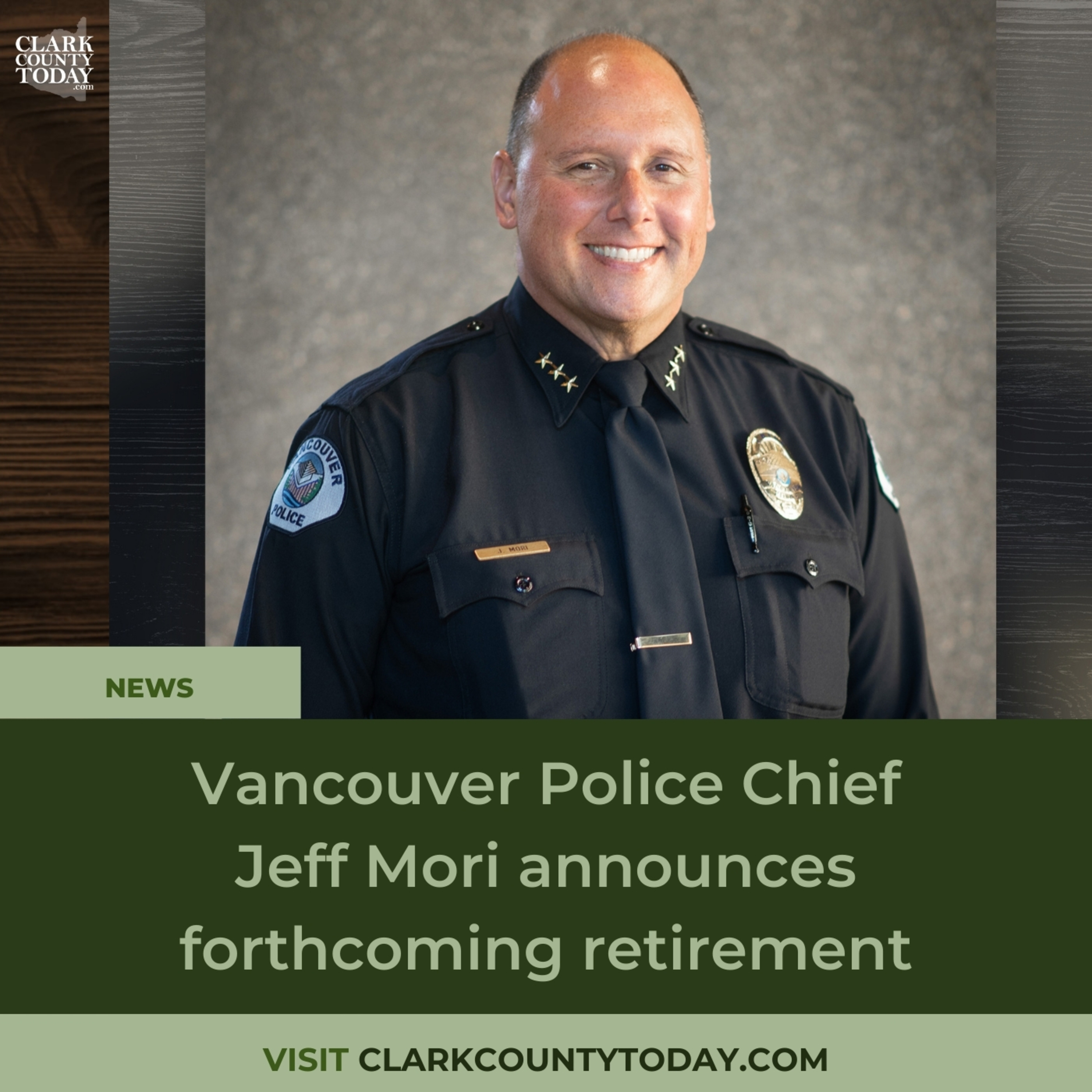 Vancouver Police Chief Jeff Mori announces forthcoming retirement