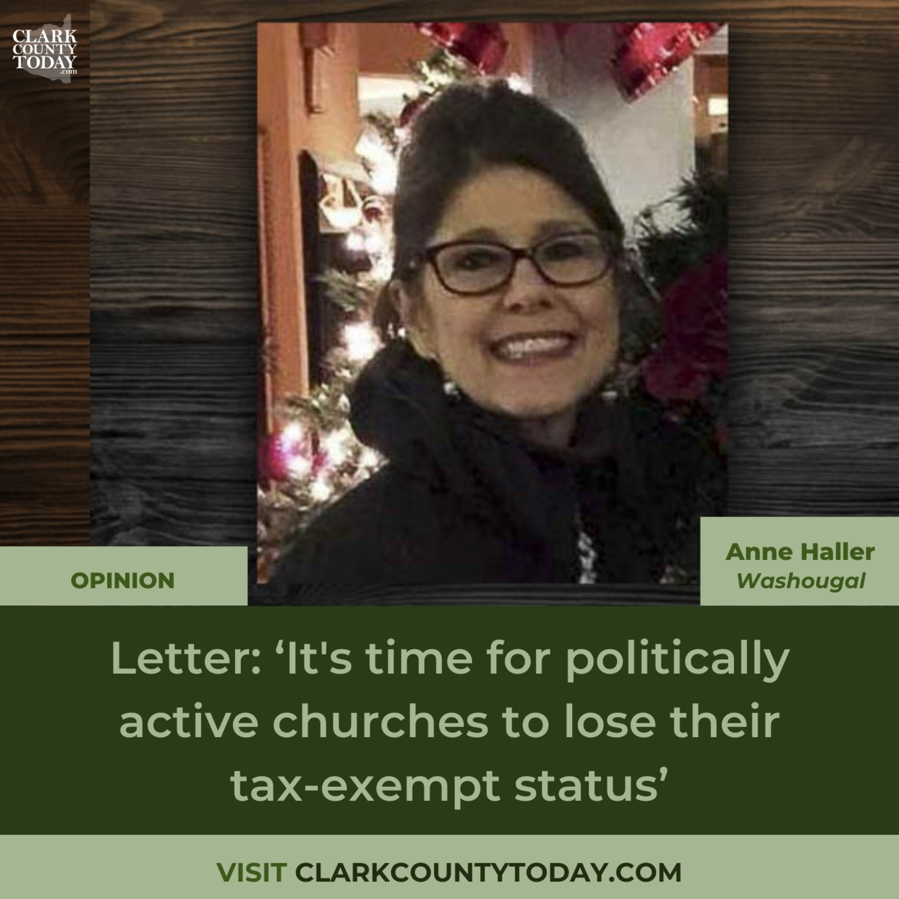 Letter: ‘It's time for politically active churches to lose their tax-exempt status’