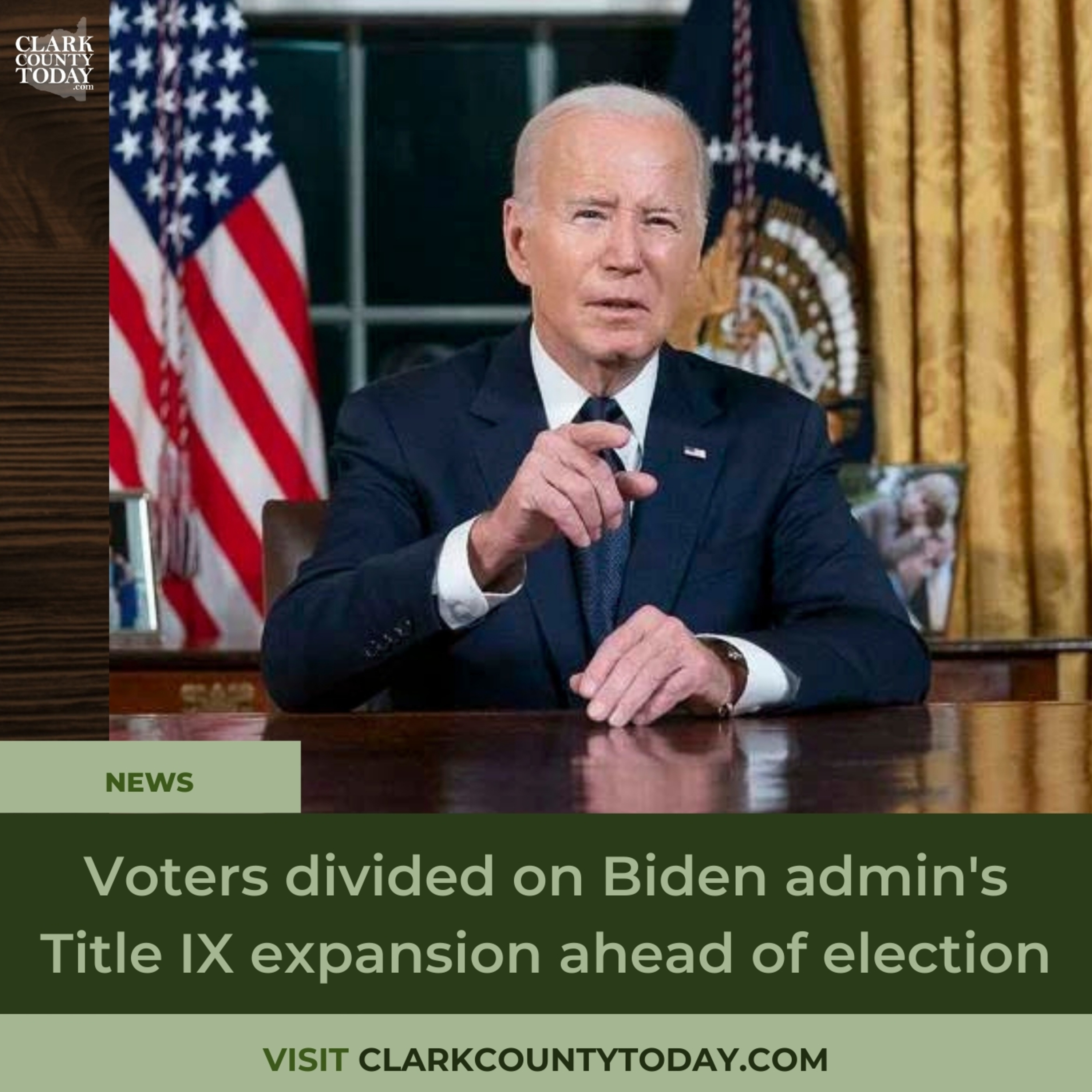Voters divided on Biden admin's Title IX expansion ahead of election