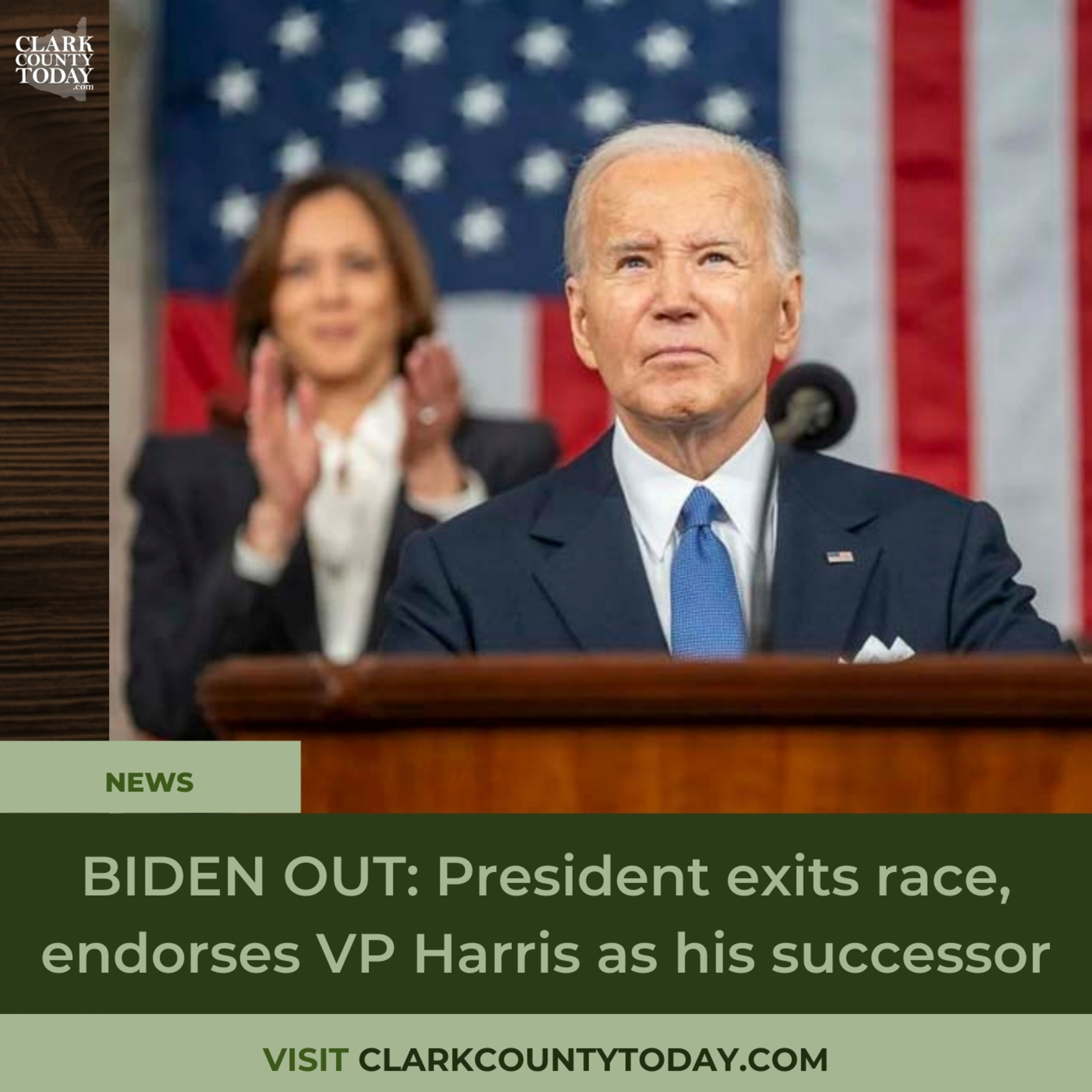 BIDEN OUT: President exits race, endorses VP Harris as his successor