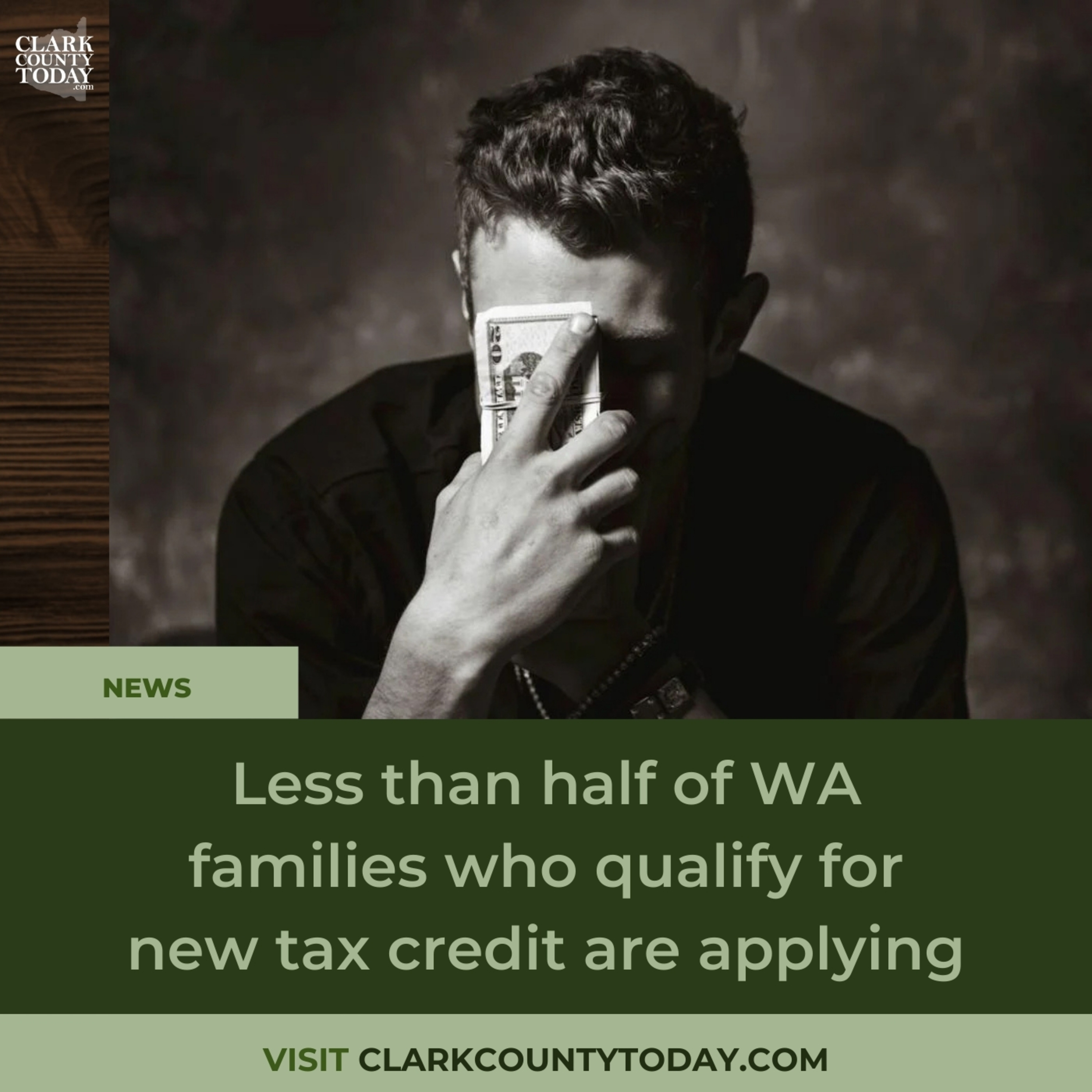 Less than half of WA families who qualify for new tax credit are applying