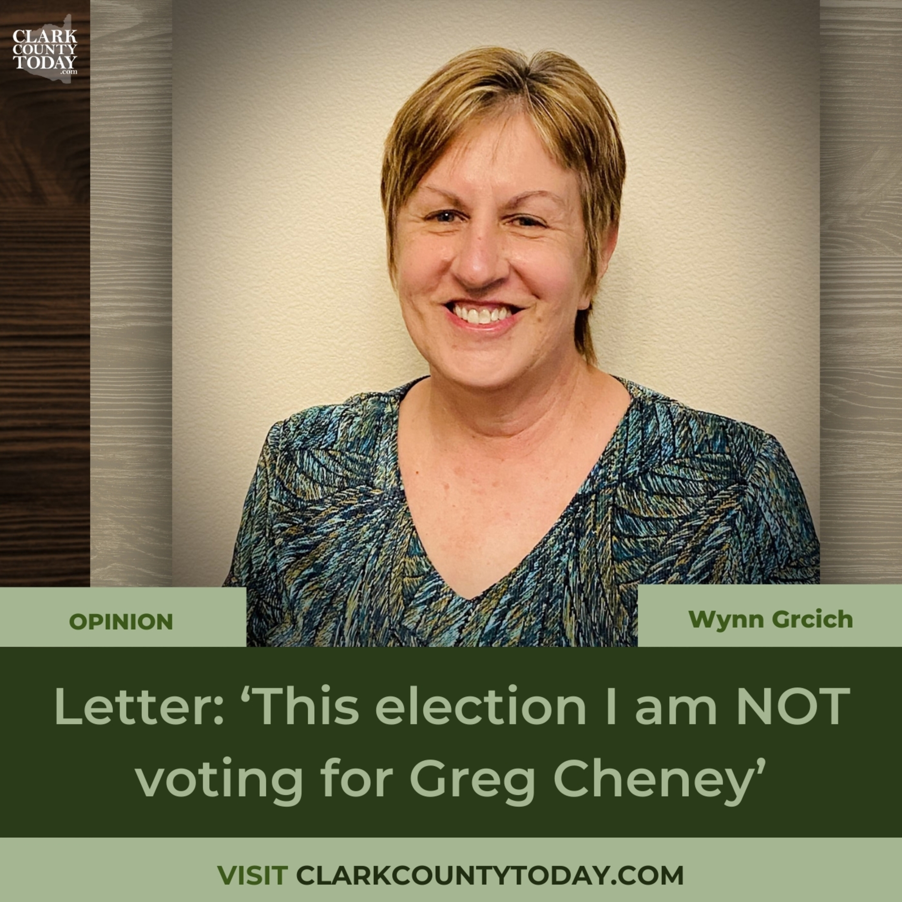 Letter: ‘This election I am NOT voting for Greg Cheney’