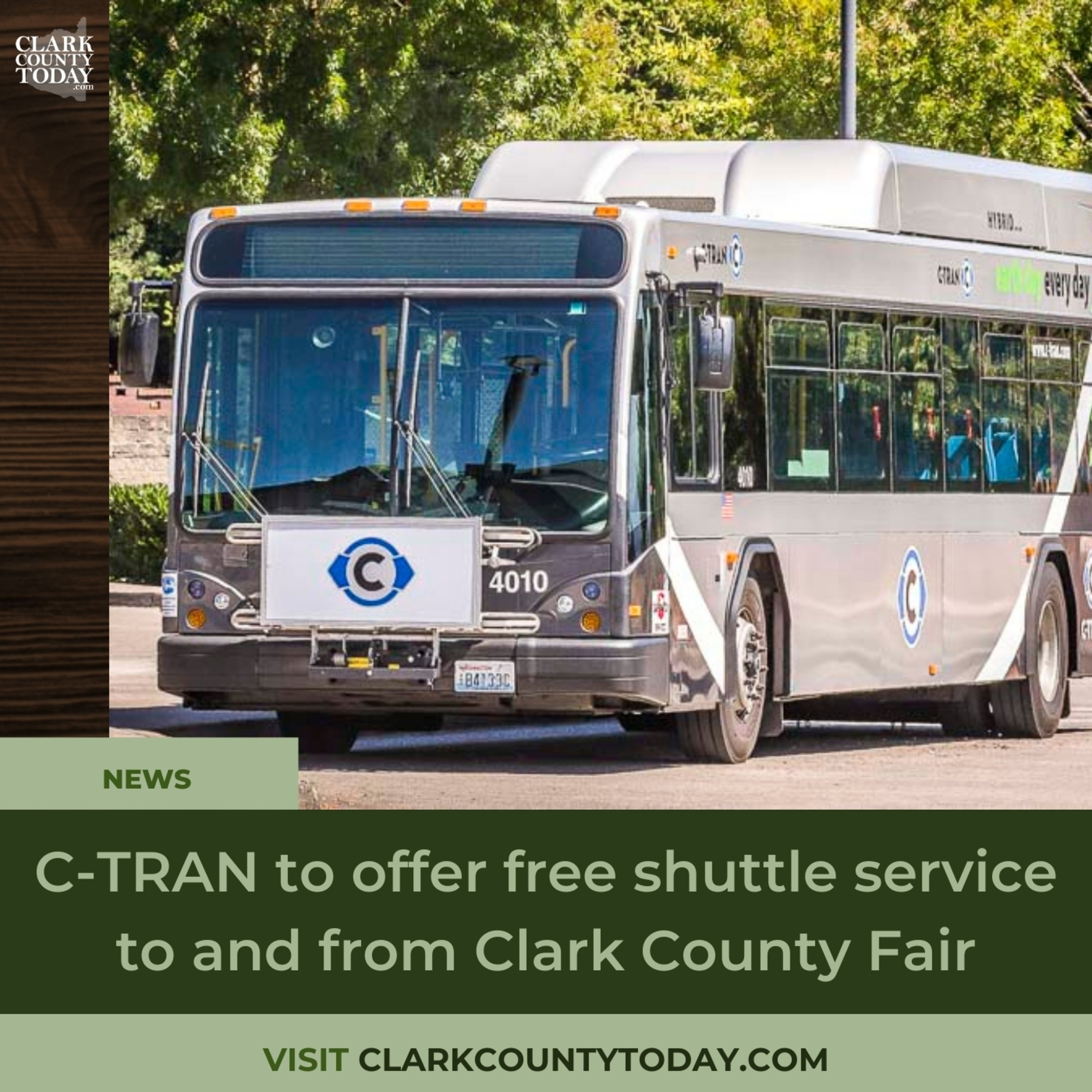 C-TRAN to offer free shuttle service to and from Clark County Fair