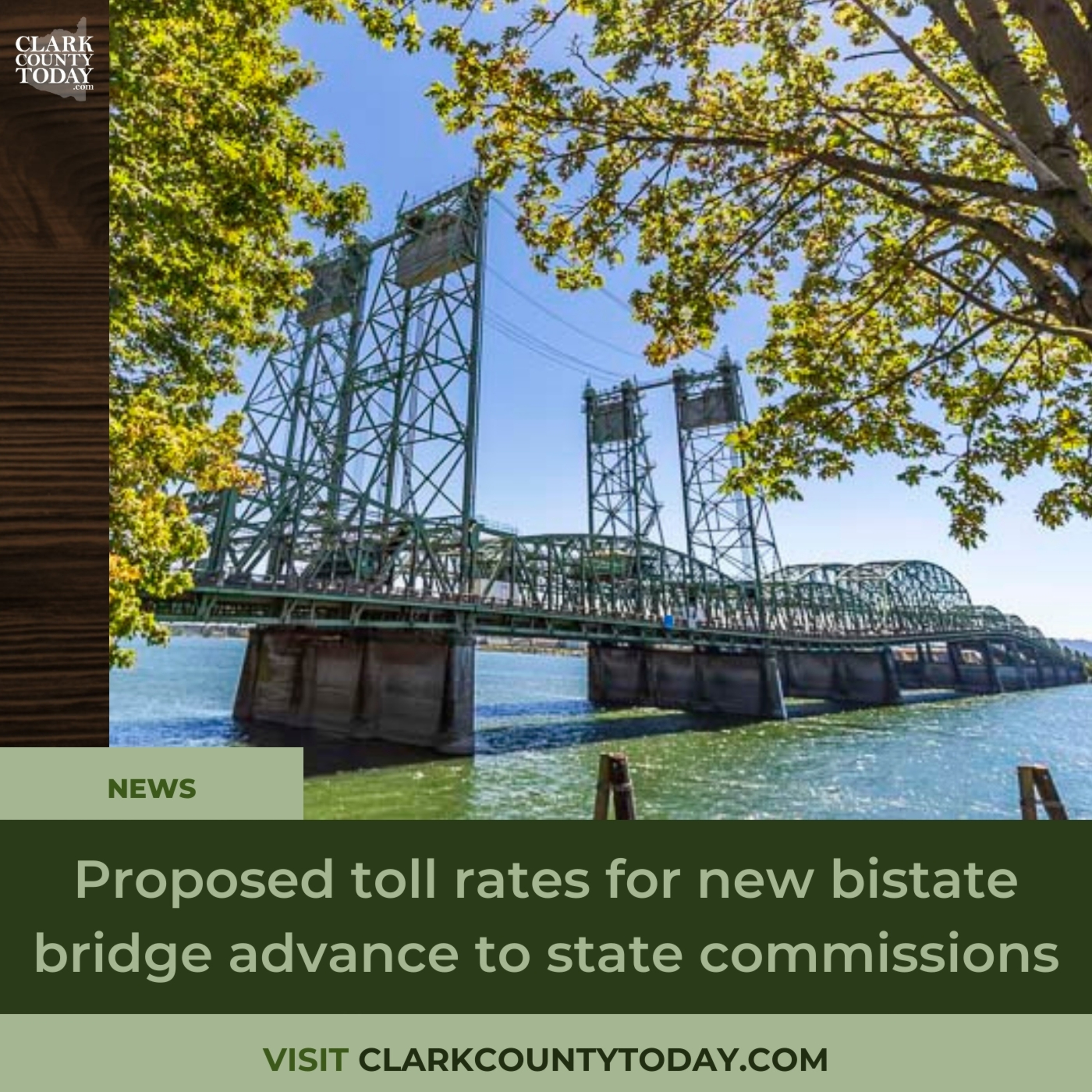 Proposed toll rates for new bistate bridge advance to state commissions