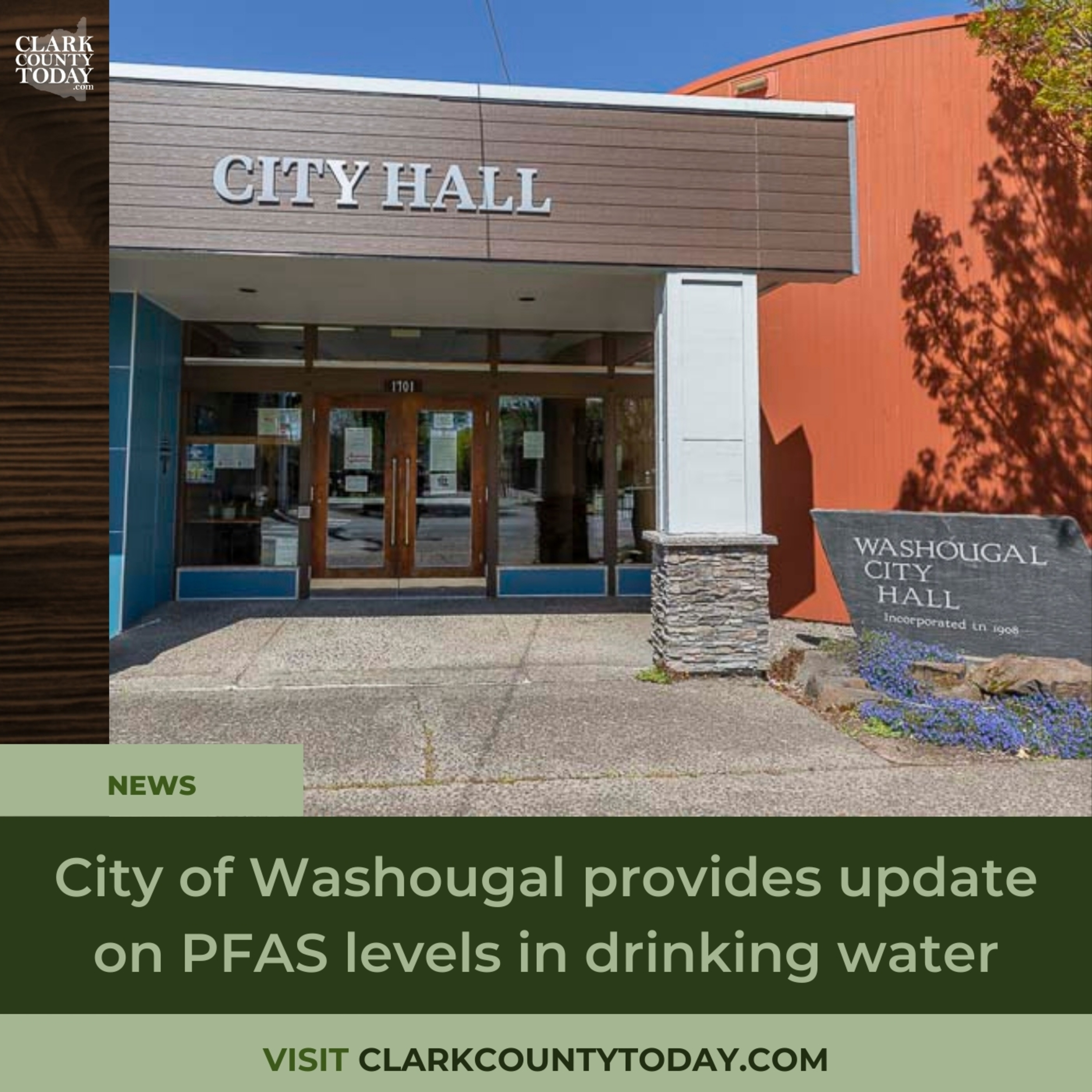 City of Washougal provides update on PFAS levels in drinking water
