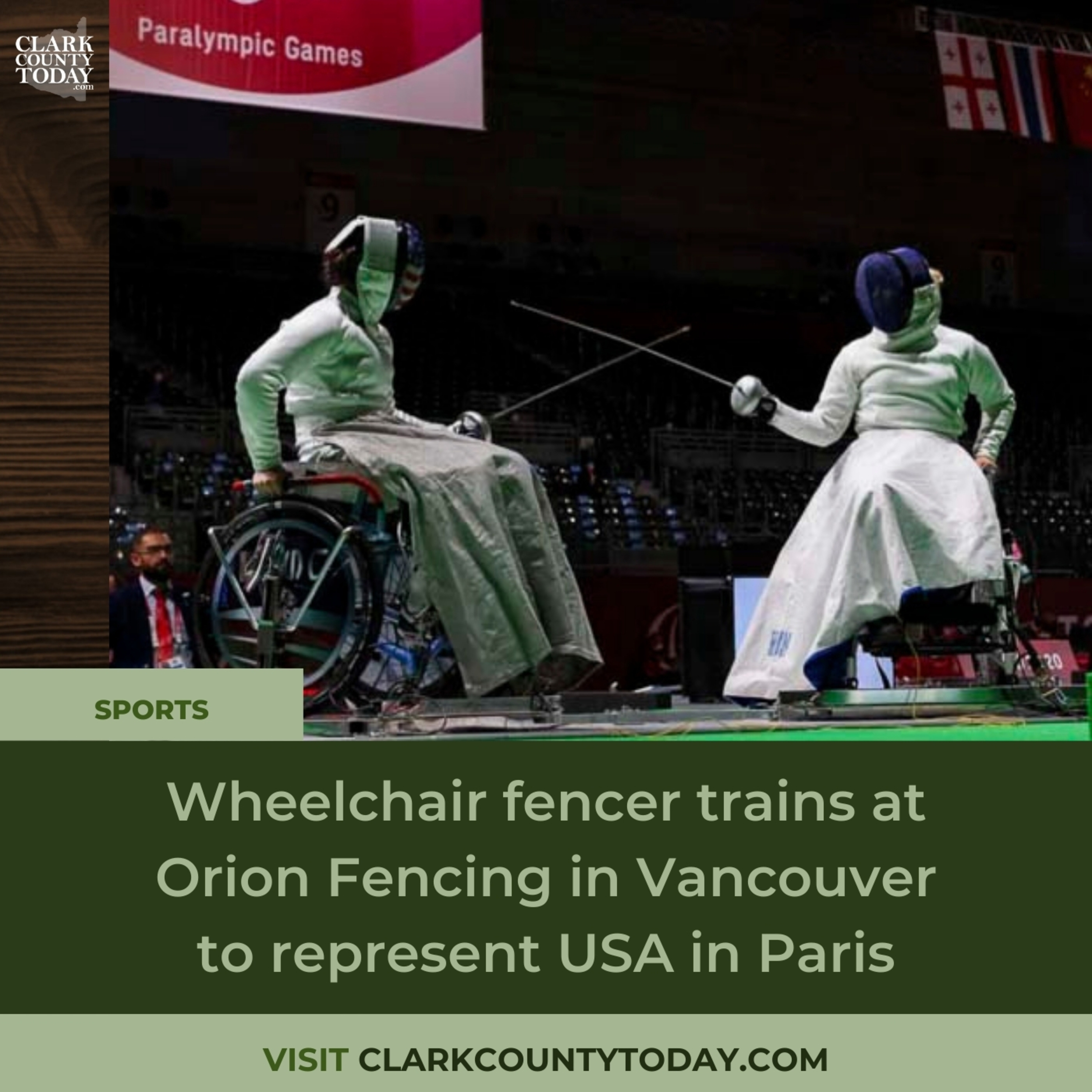 Wheelchair fencer trains at Orion Fencing in Vancouver to represent USA in Paris
