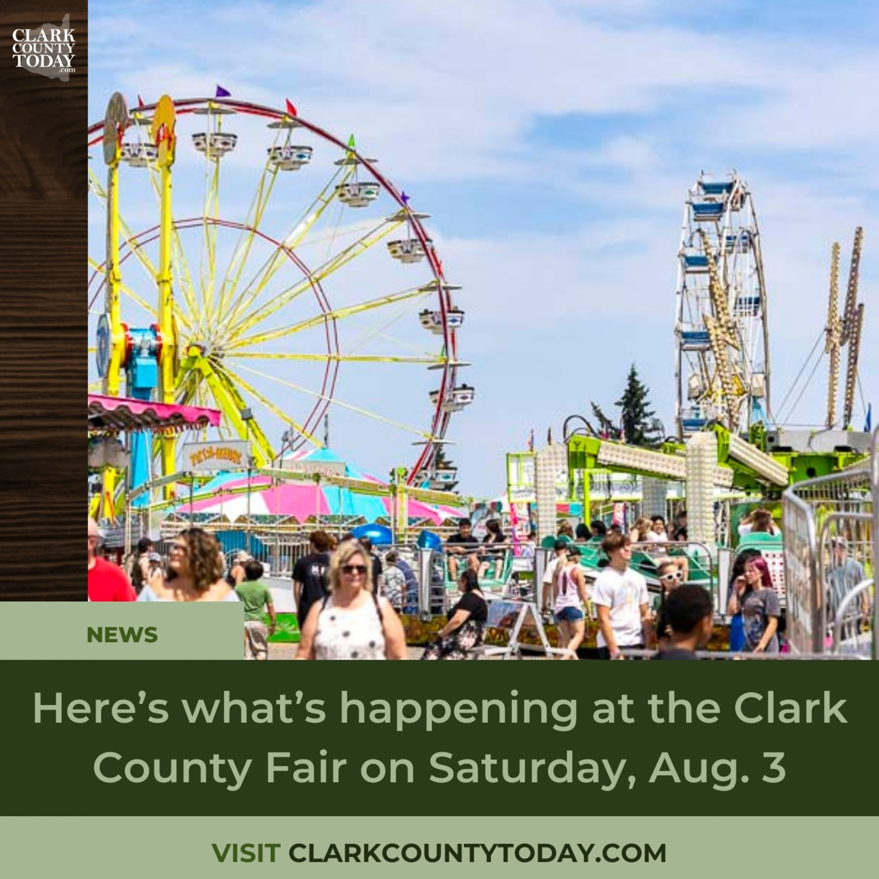 Here’s what’s happening at the Clark County Fair on Saturday, Aug. 3