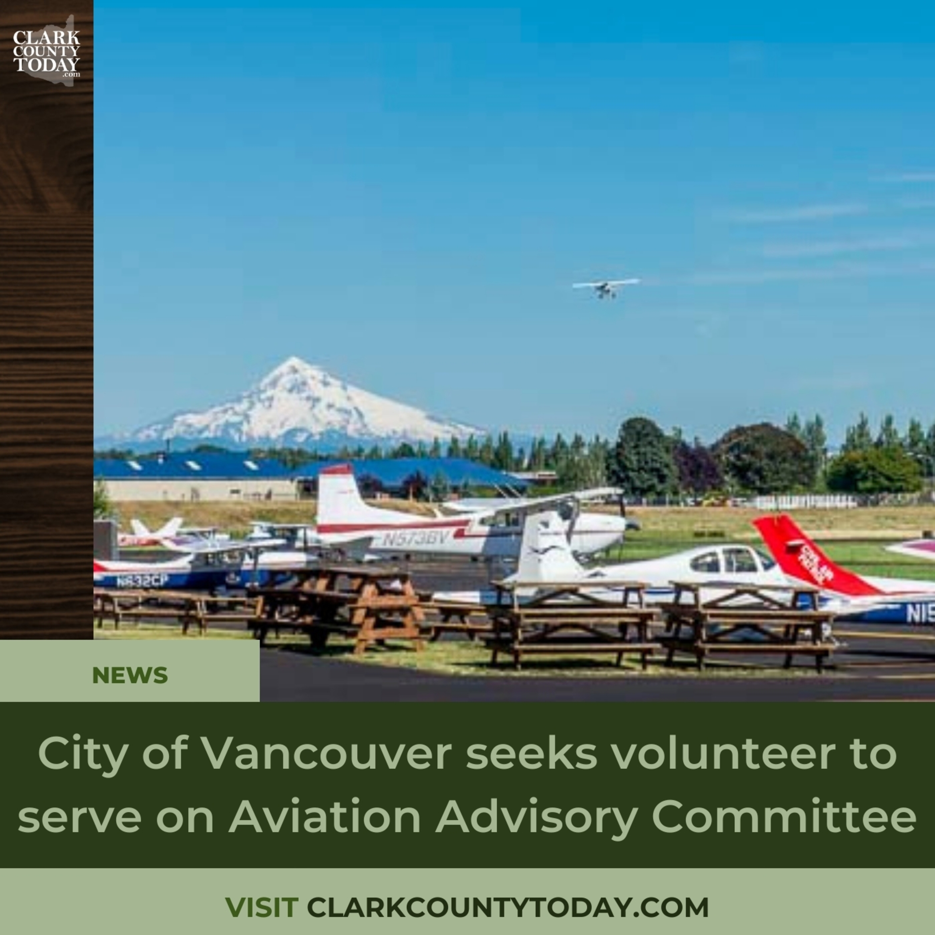 City of Vancouver seeks volunteer to serve on Aviation Advisory Committee