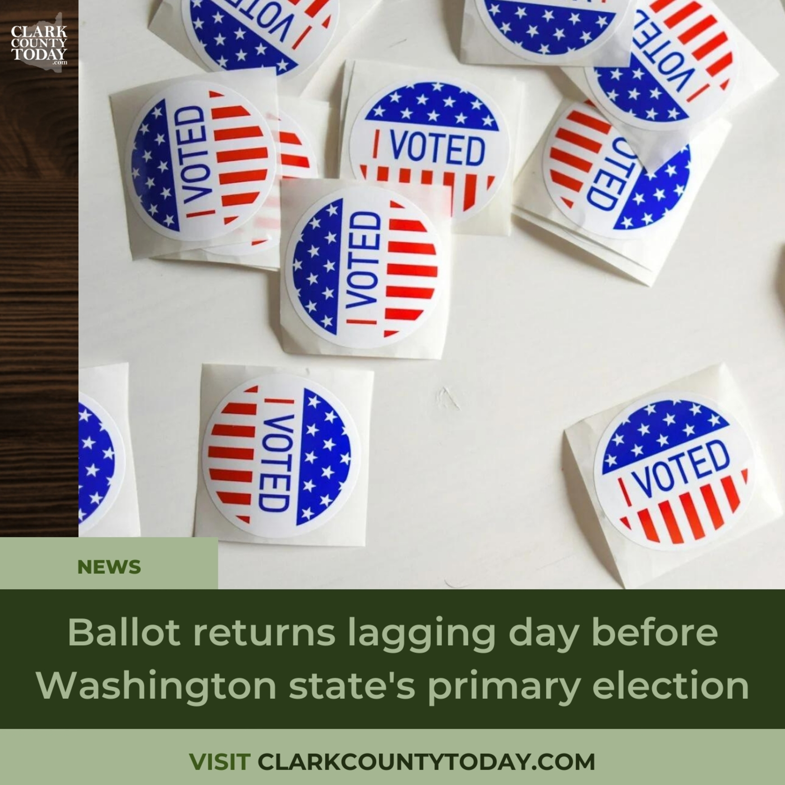 Ballot returns lagging day before Washington state's primary election