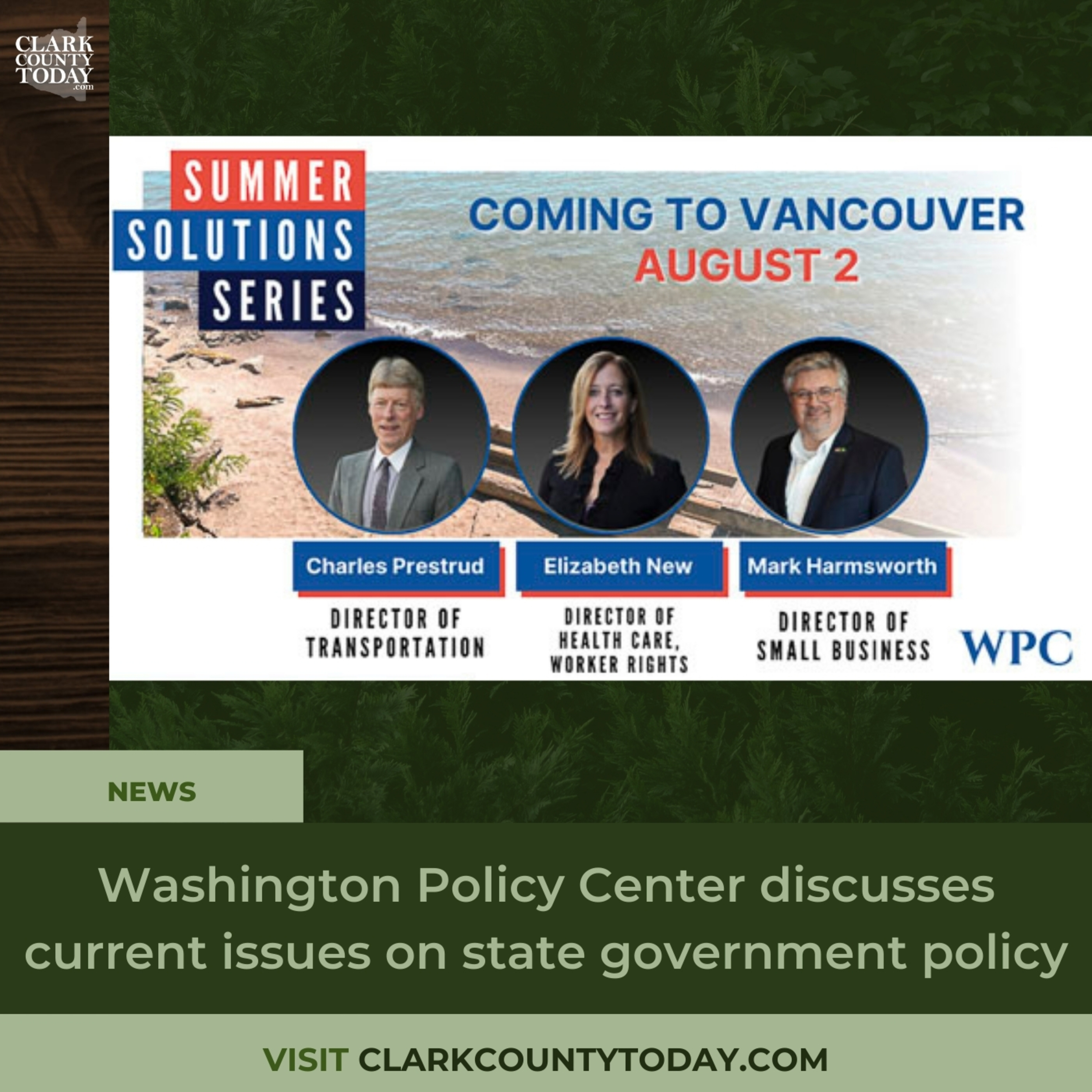 Washington Policy Center discusses current issues on state government policy