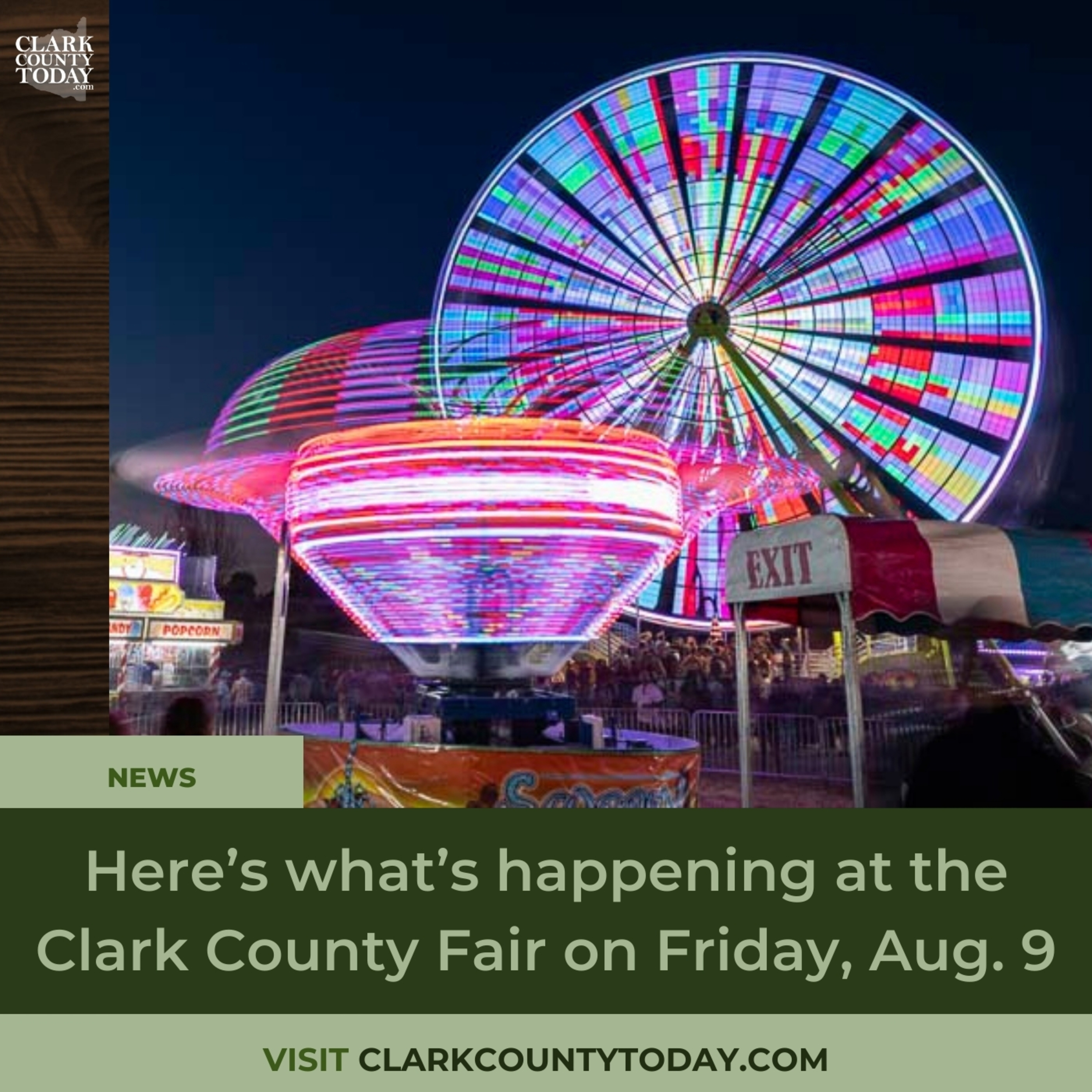 Here’s what’s happening at the Clark County Fair on Friday, Aug. 9