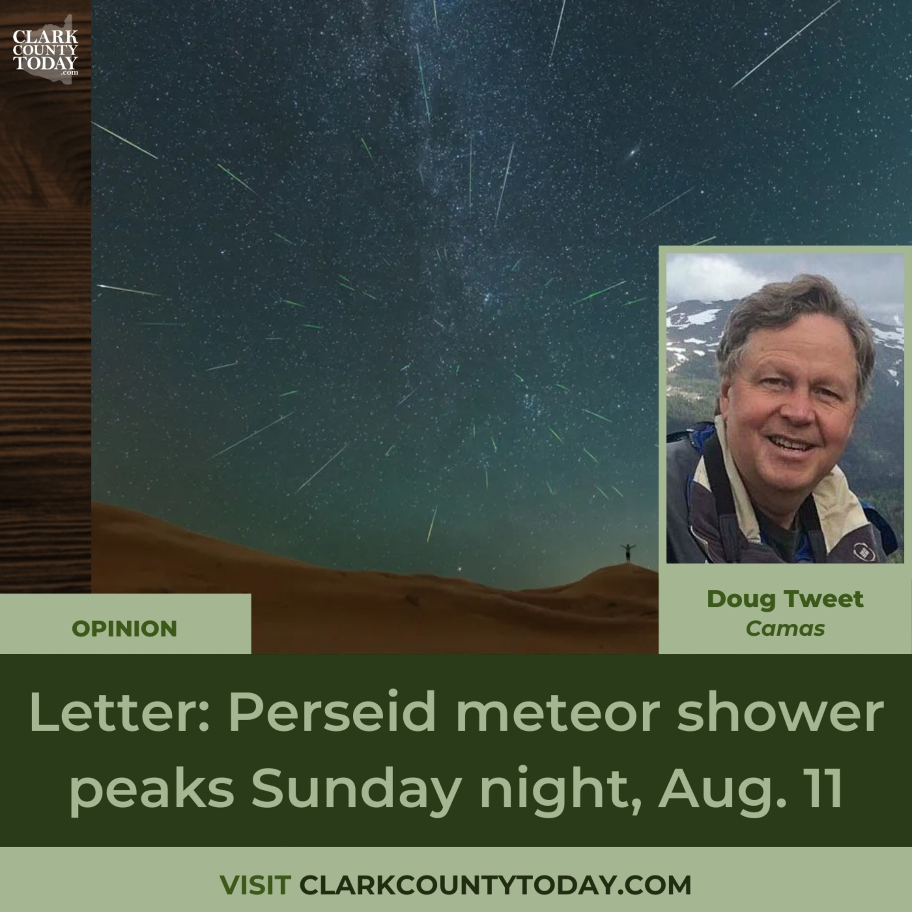 Letter: Perseid meteor shower peaks Sunday night, Aug. 11