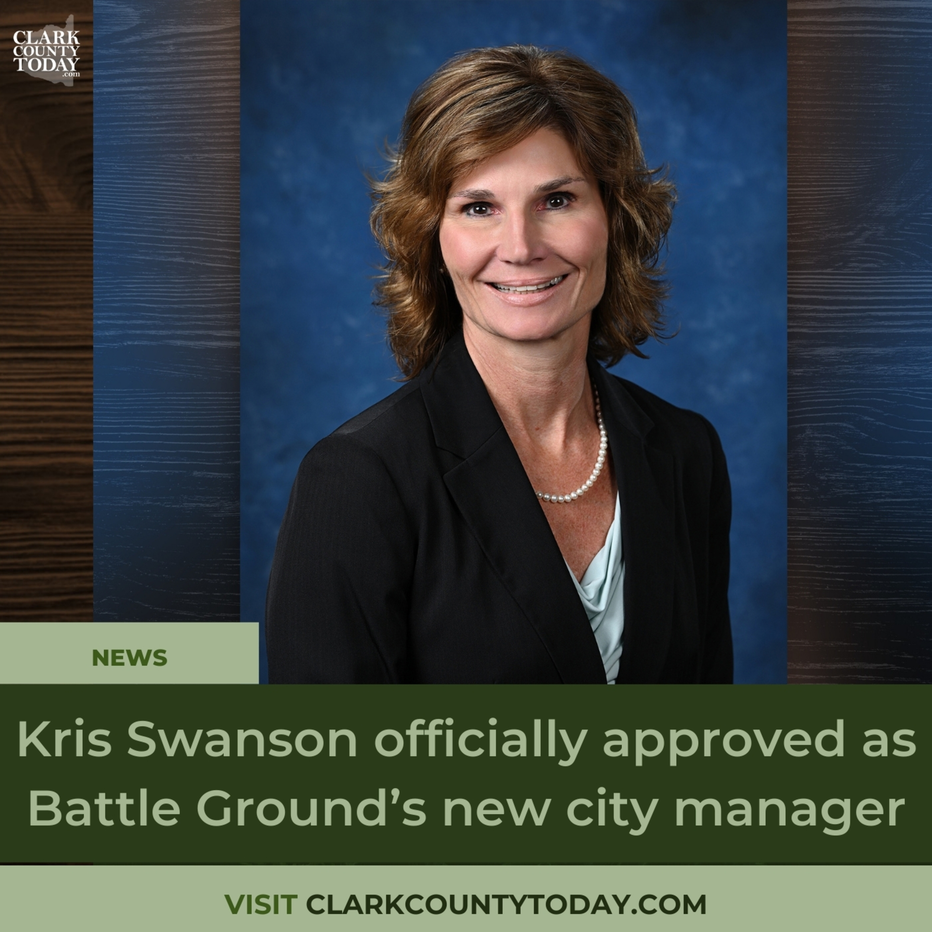 Kris Swanson officially approved as Battle Ground’s new city manager