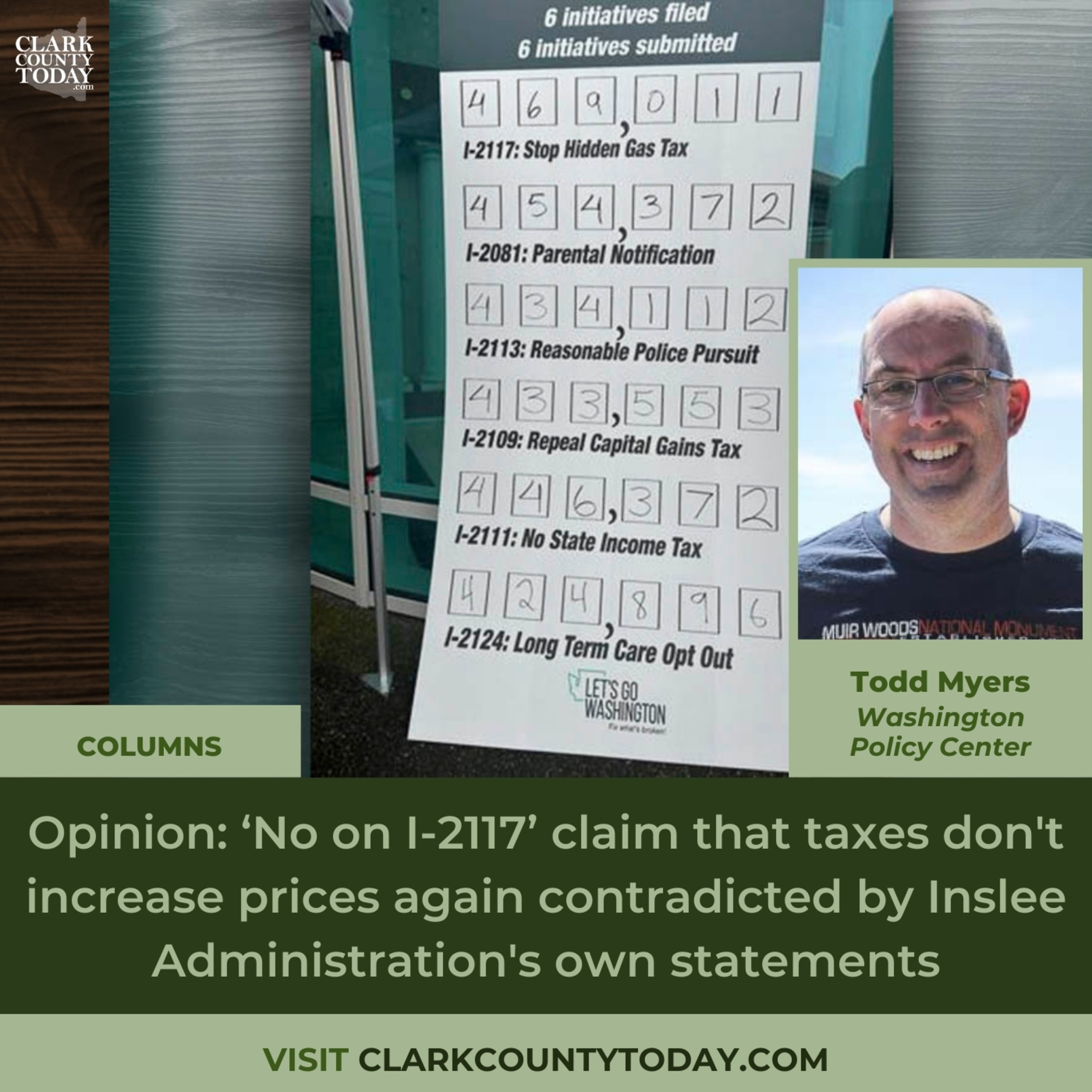 Opinion: ‘No on I-2117’ claim that taxes don't increase prices again contradicted by Inslee Administration's own statements