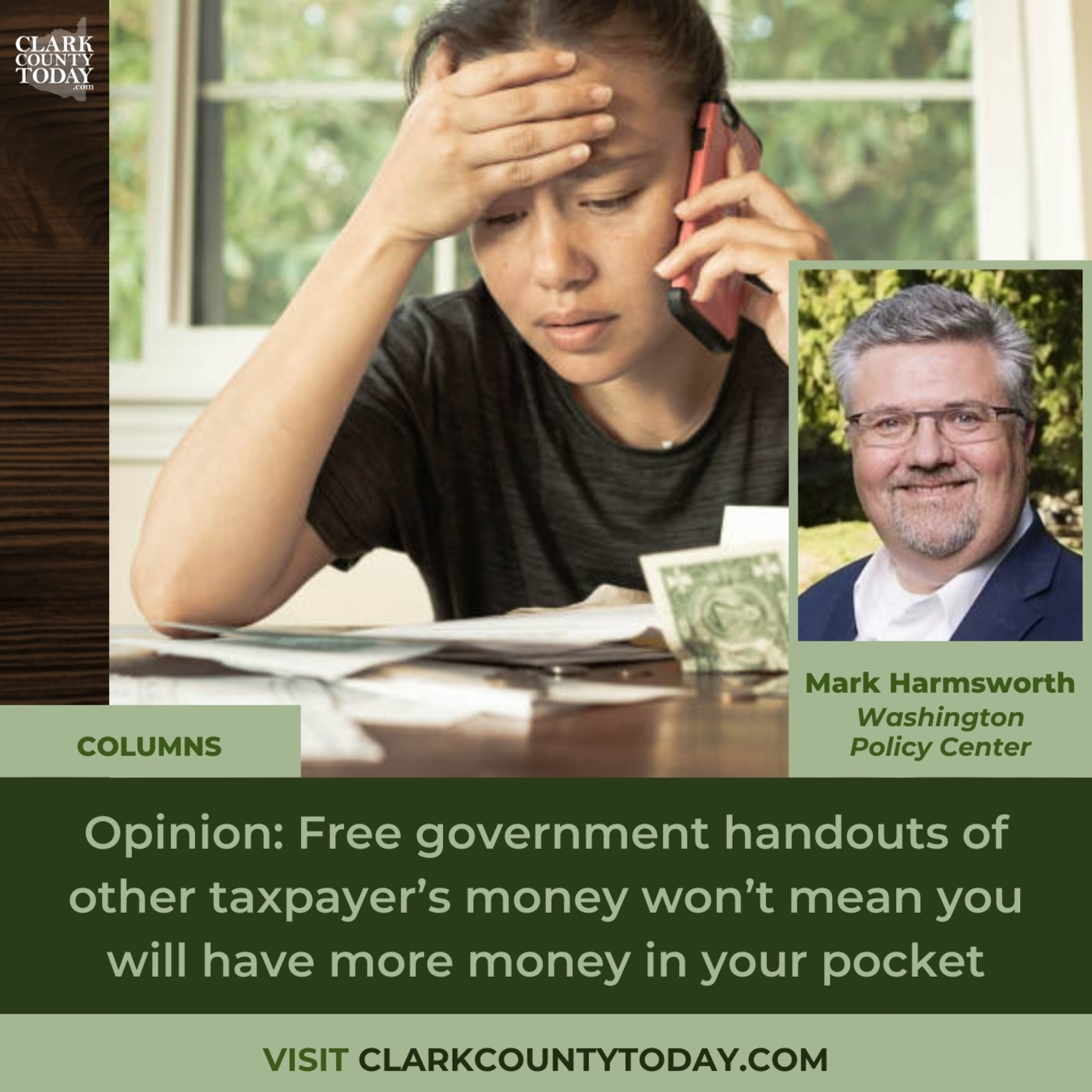 Opinion: Free government handouts of other taxpayer’s money won’t mean you will have more money in your pocket