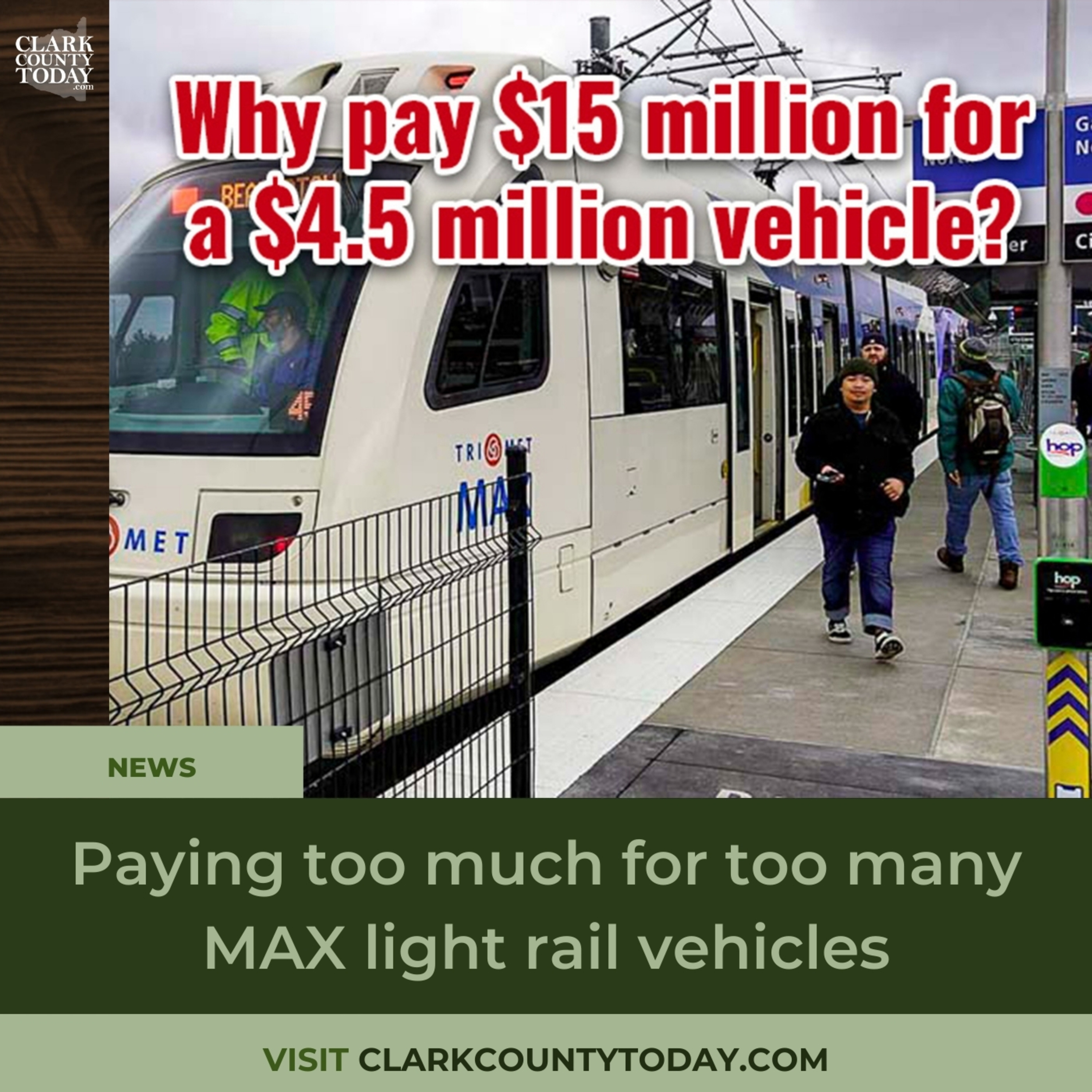 Paying too much for too many MAX light rail vehicles