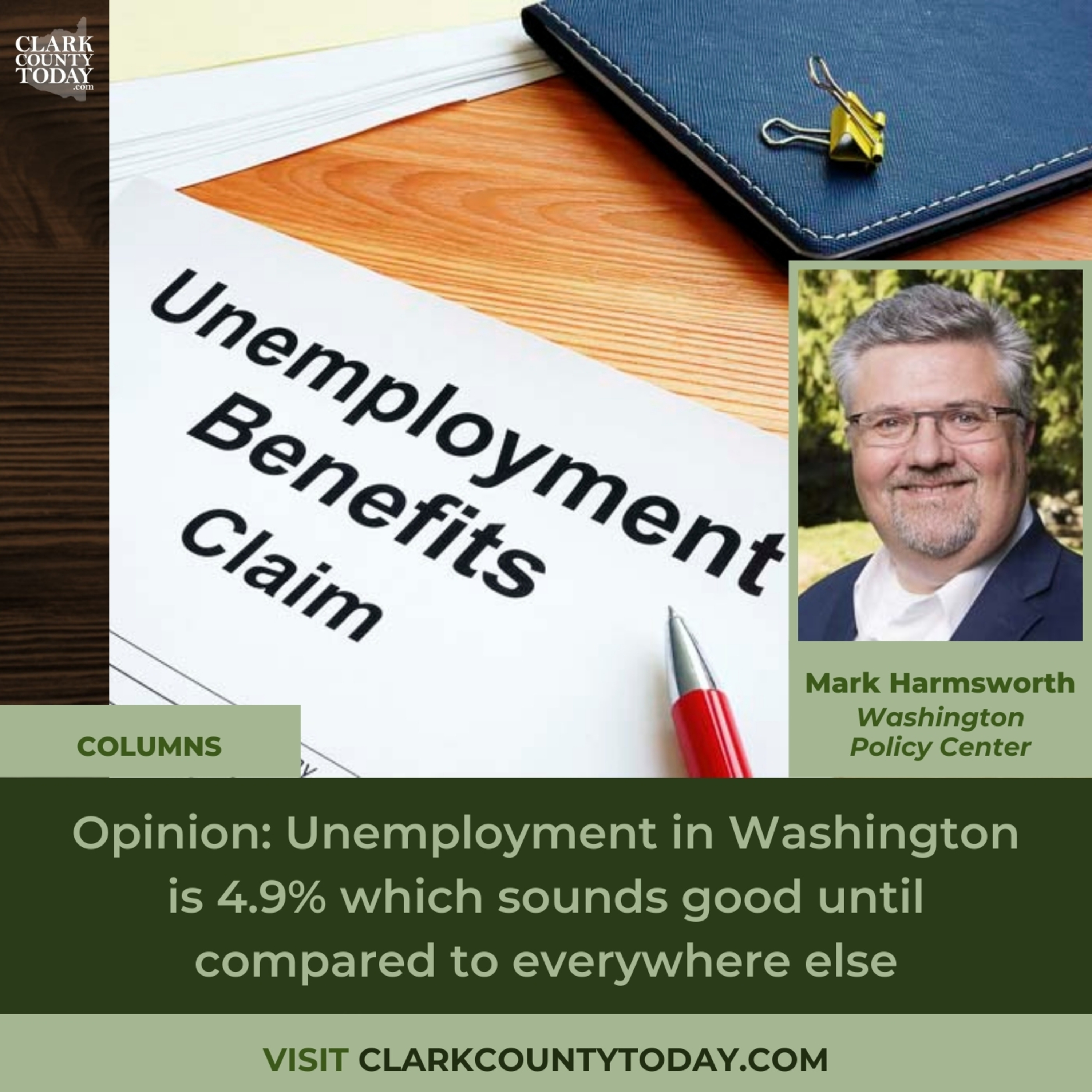 Opinion: Unemployment in Washington is 4.9% which sounds good until compared to everywhere else