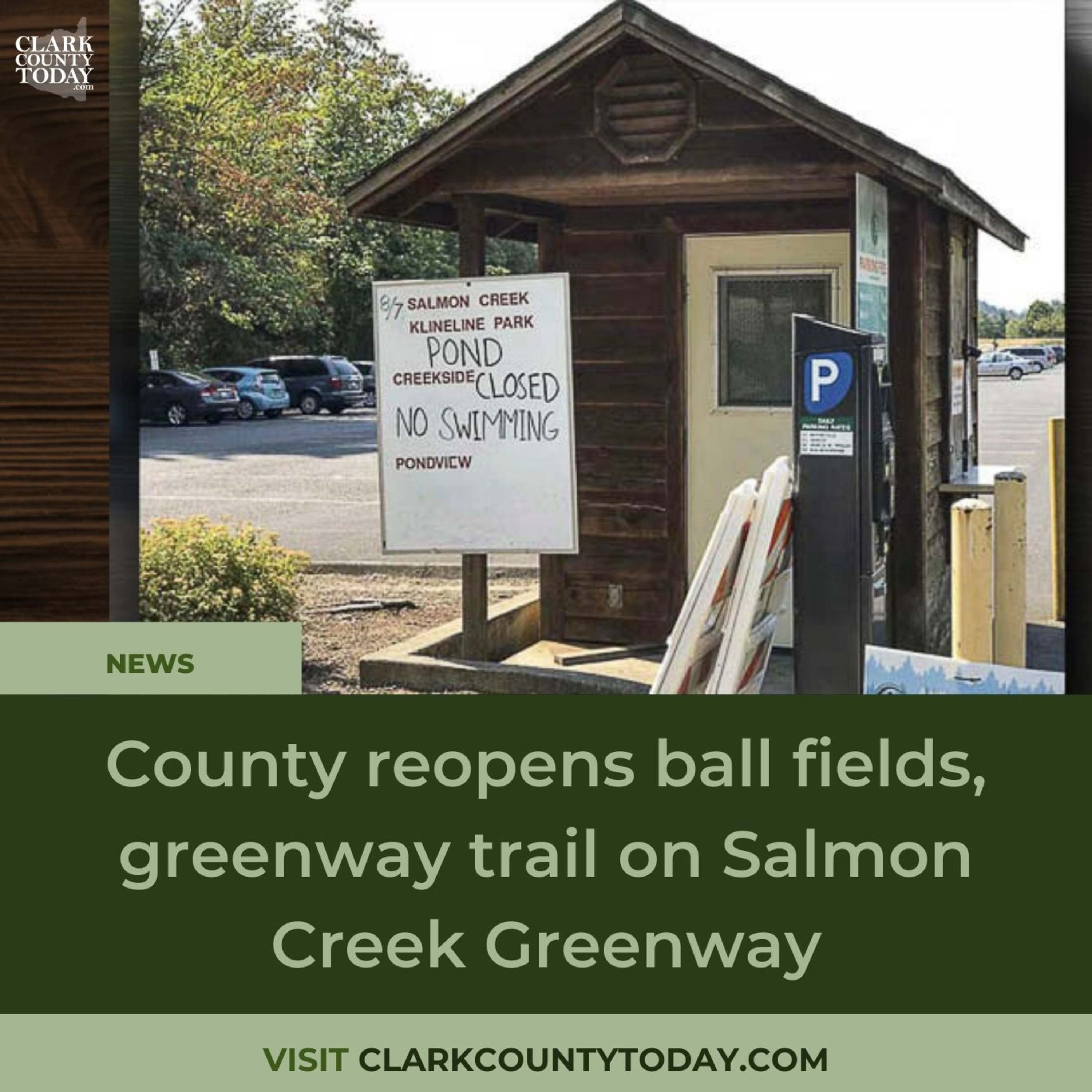 County reopens ball fields, greenway trail on Salmon Creek Greenway