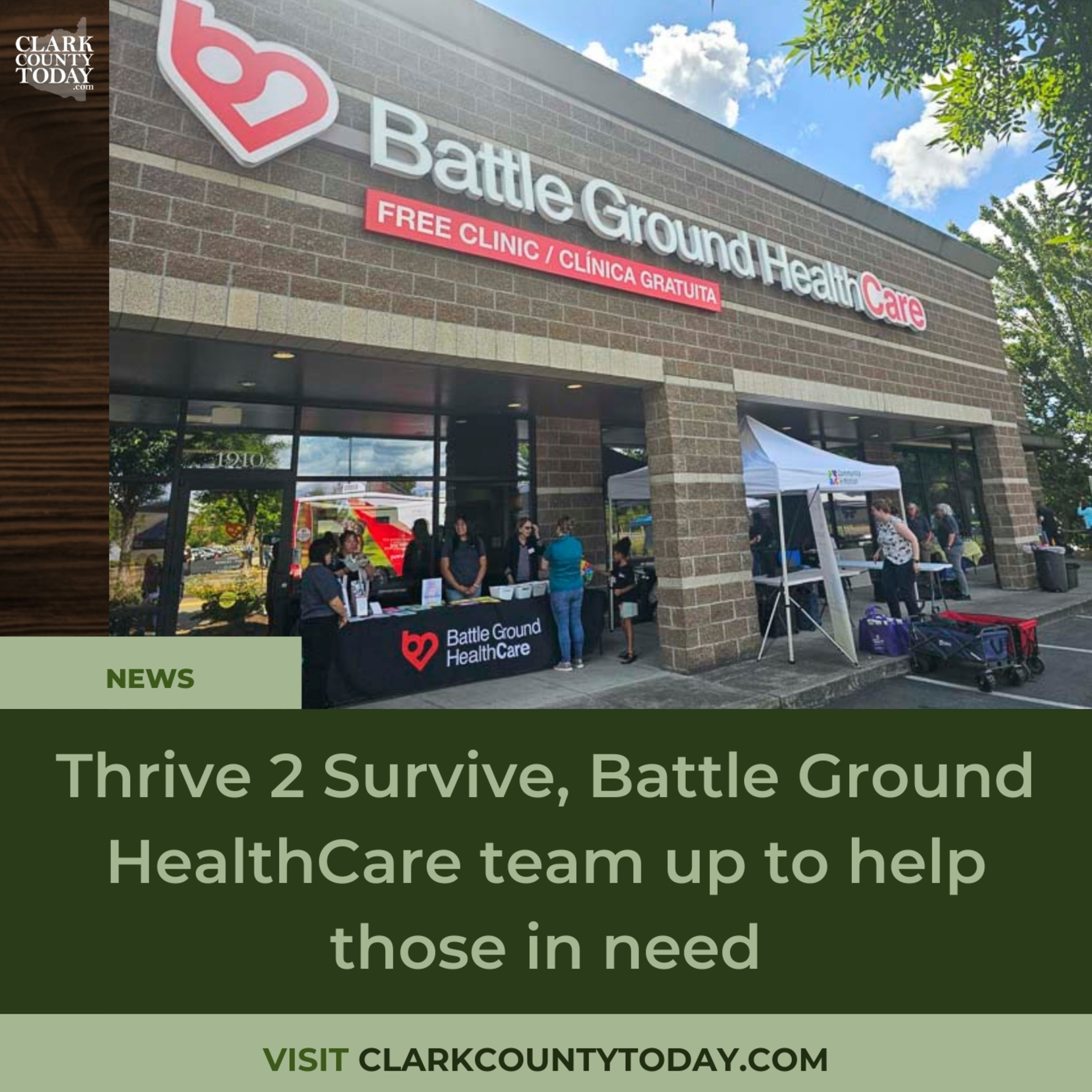 Thrive 2 Survive, Battle Ground HealthCare team up to help those in need