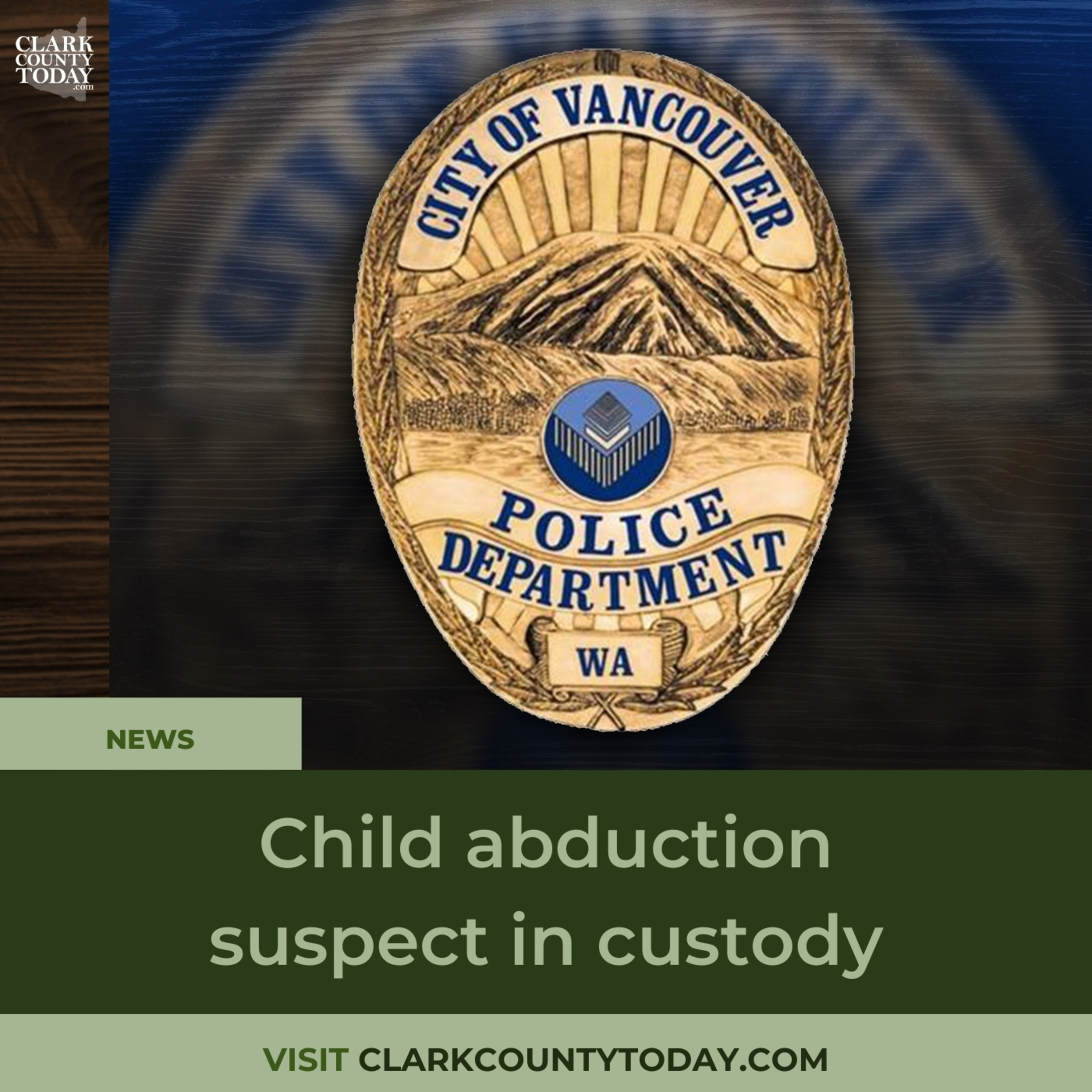Child abduction suspect in custody
