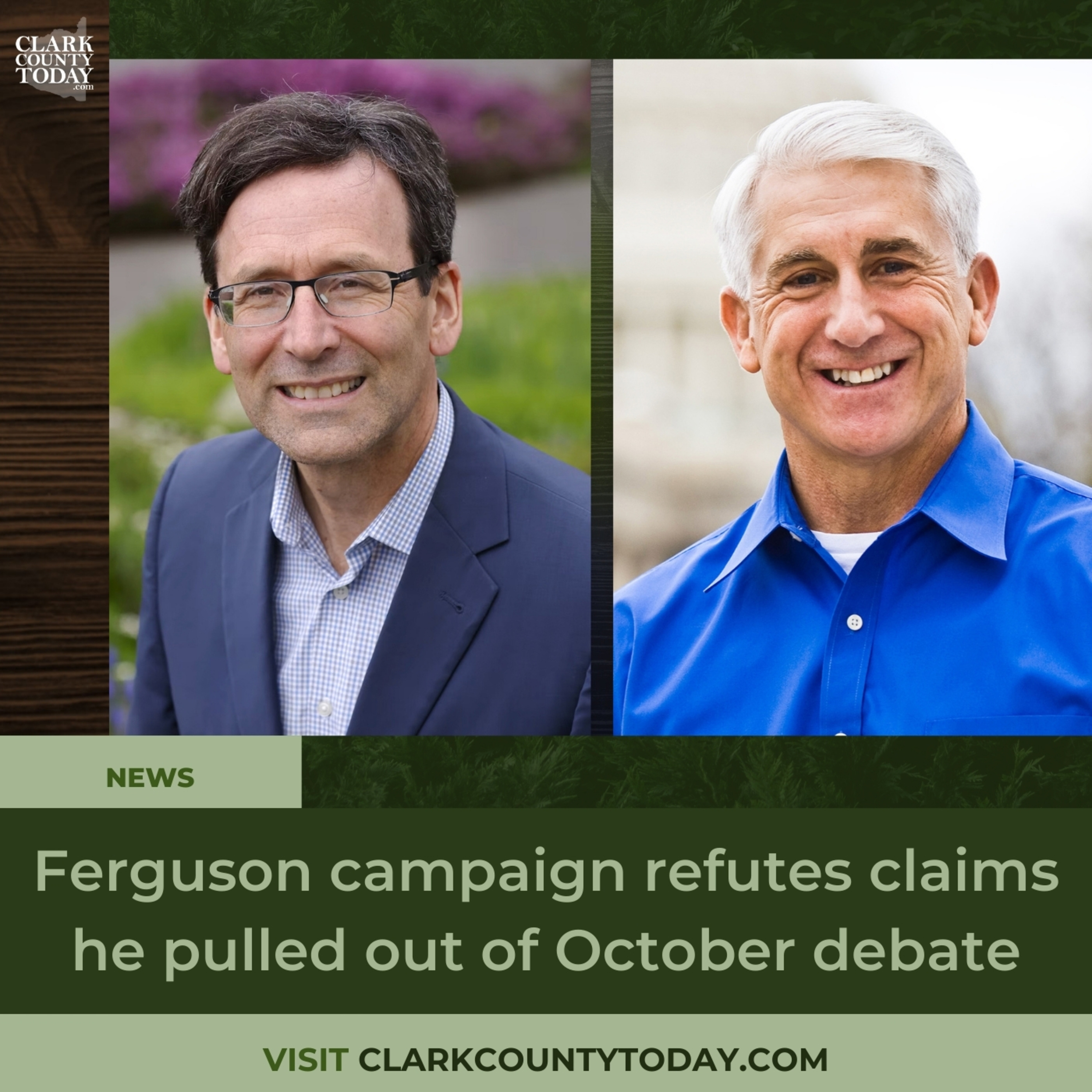 Ferguson campaign refutes claims he pulled out of October debate
