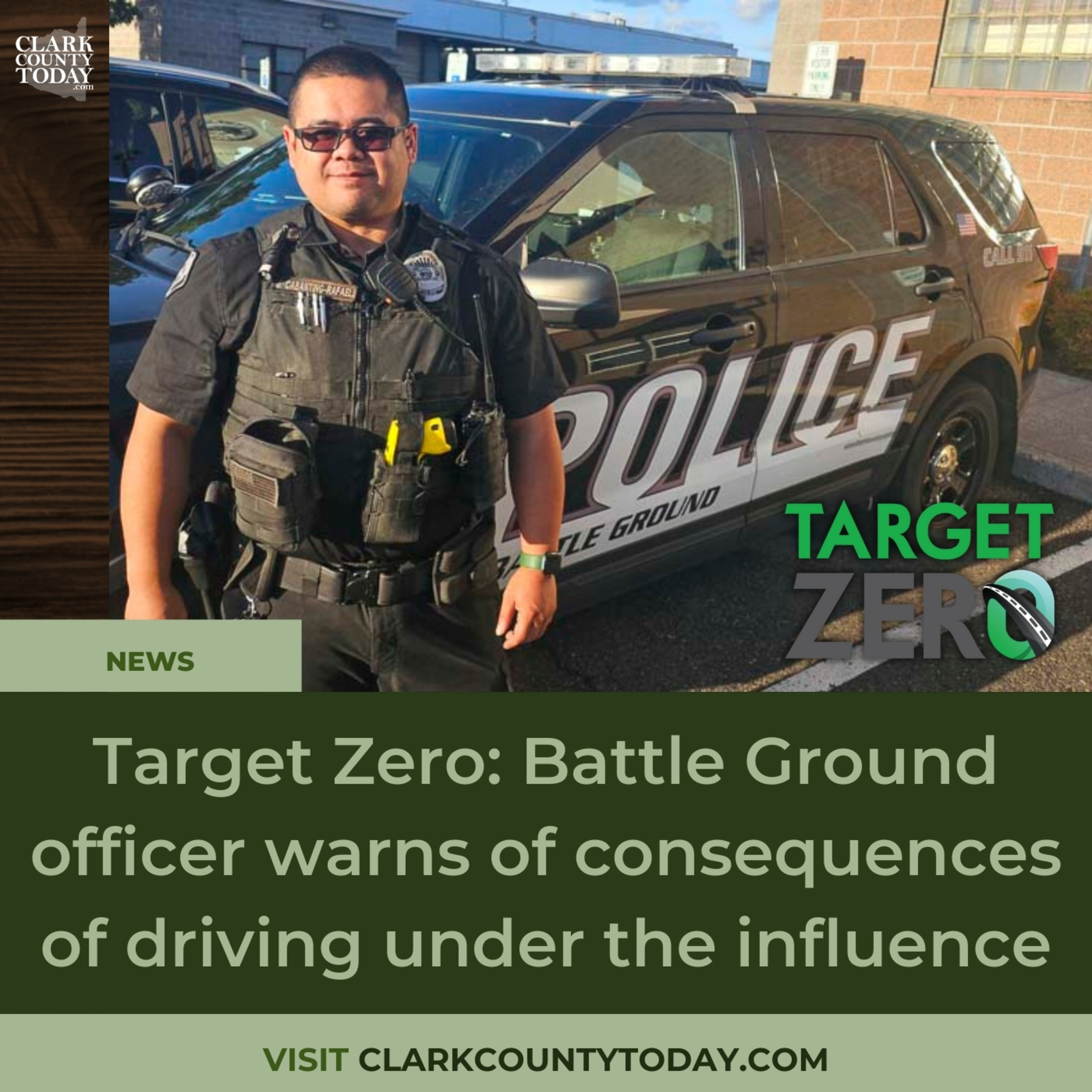 Target Zero: Battle Ground officer warns of consequences of driving under the influence