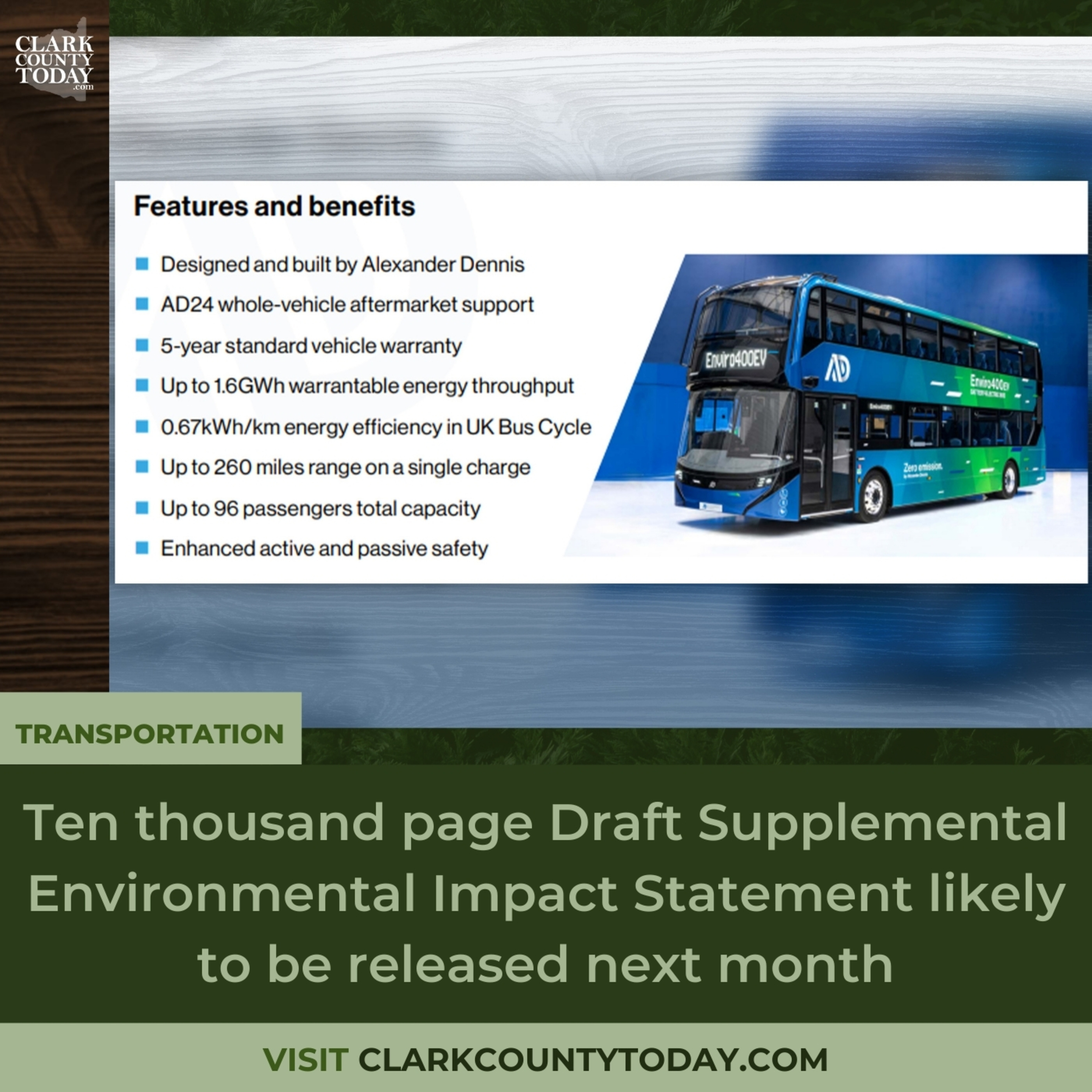 Ten thousand page Draft Supplemental Environmental Impact Statement likely to be released next month