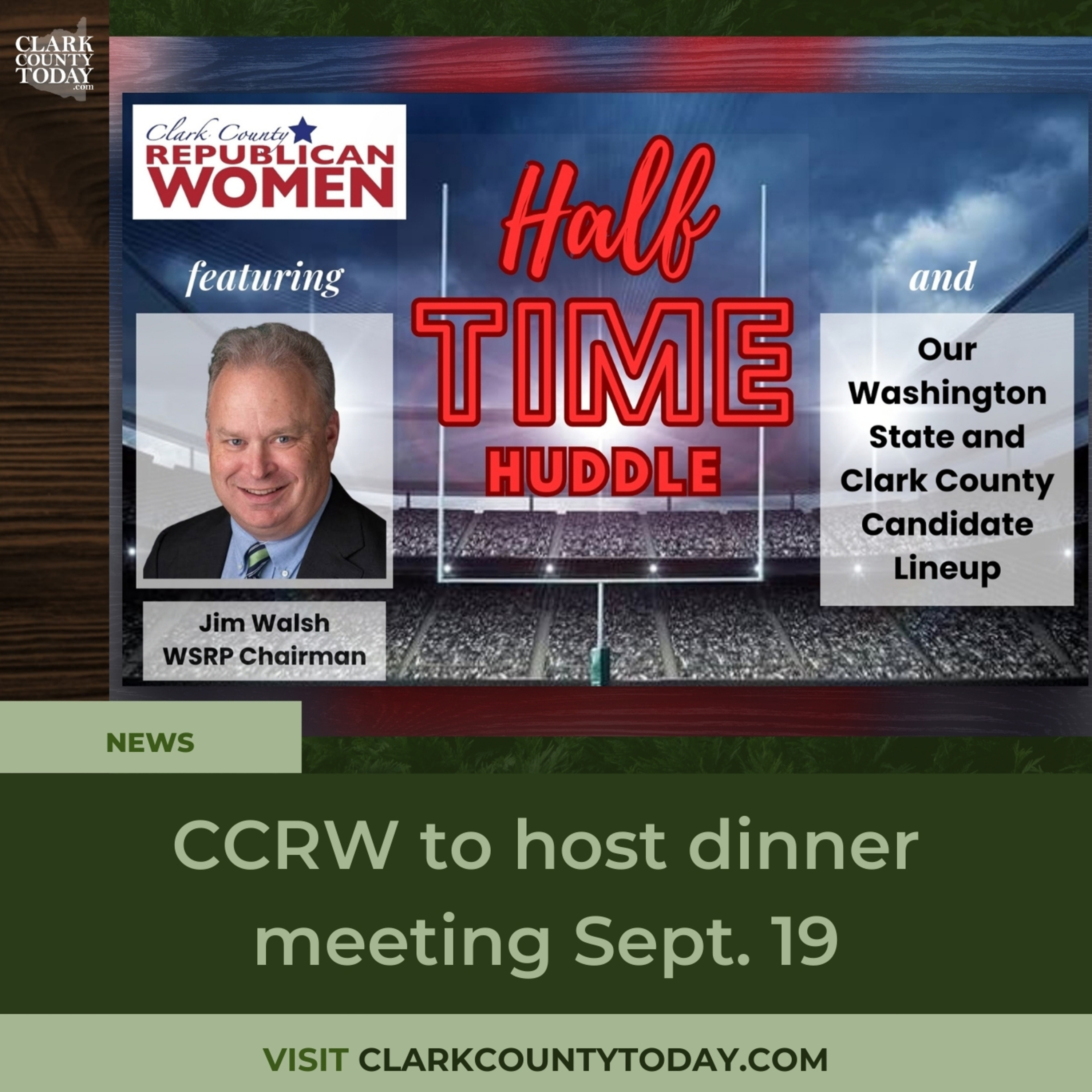 CCRW to host dinner meeting Sept. 19