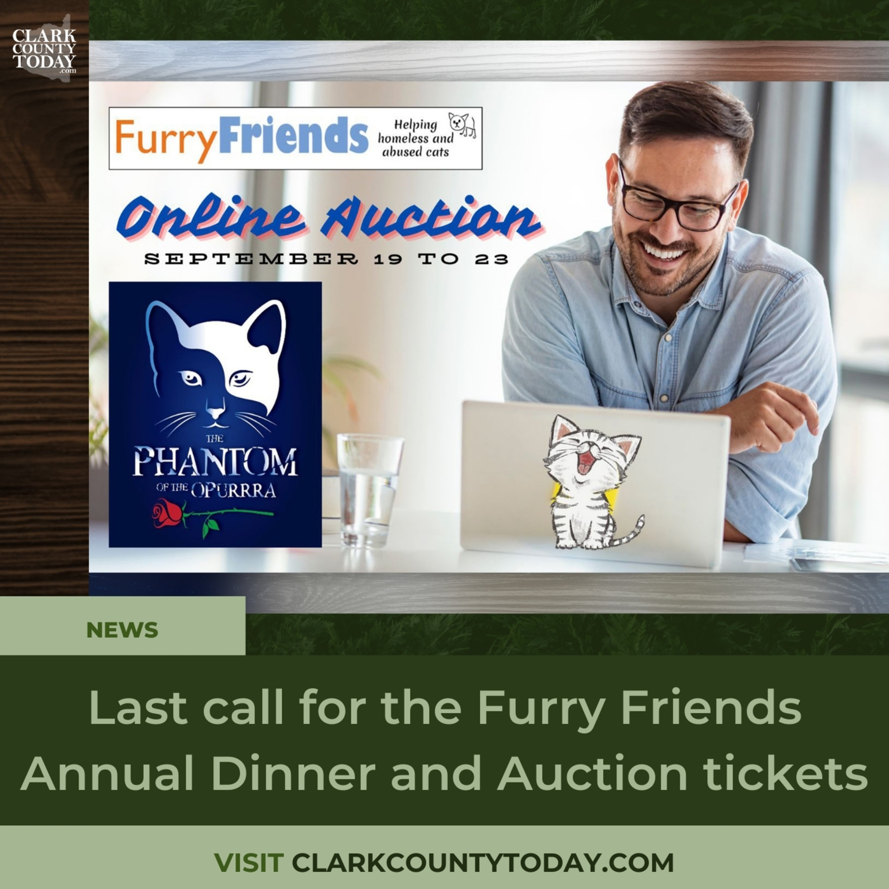 Last call for the Furry Friends Annual Dinner and Auction tickets