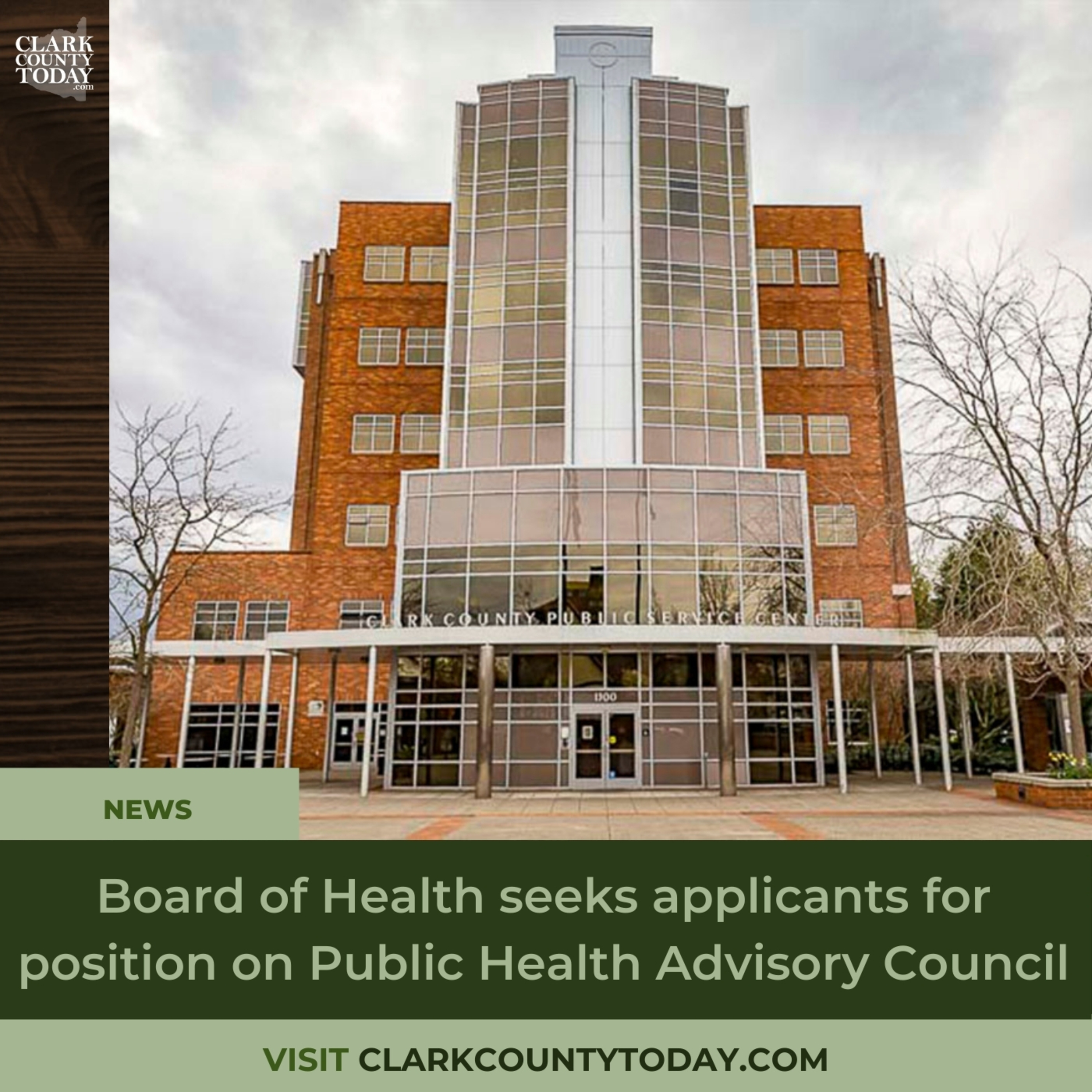 Board of Health seeks applicants for position on Public Health Advisory Council
